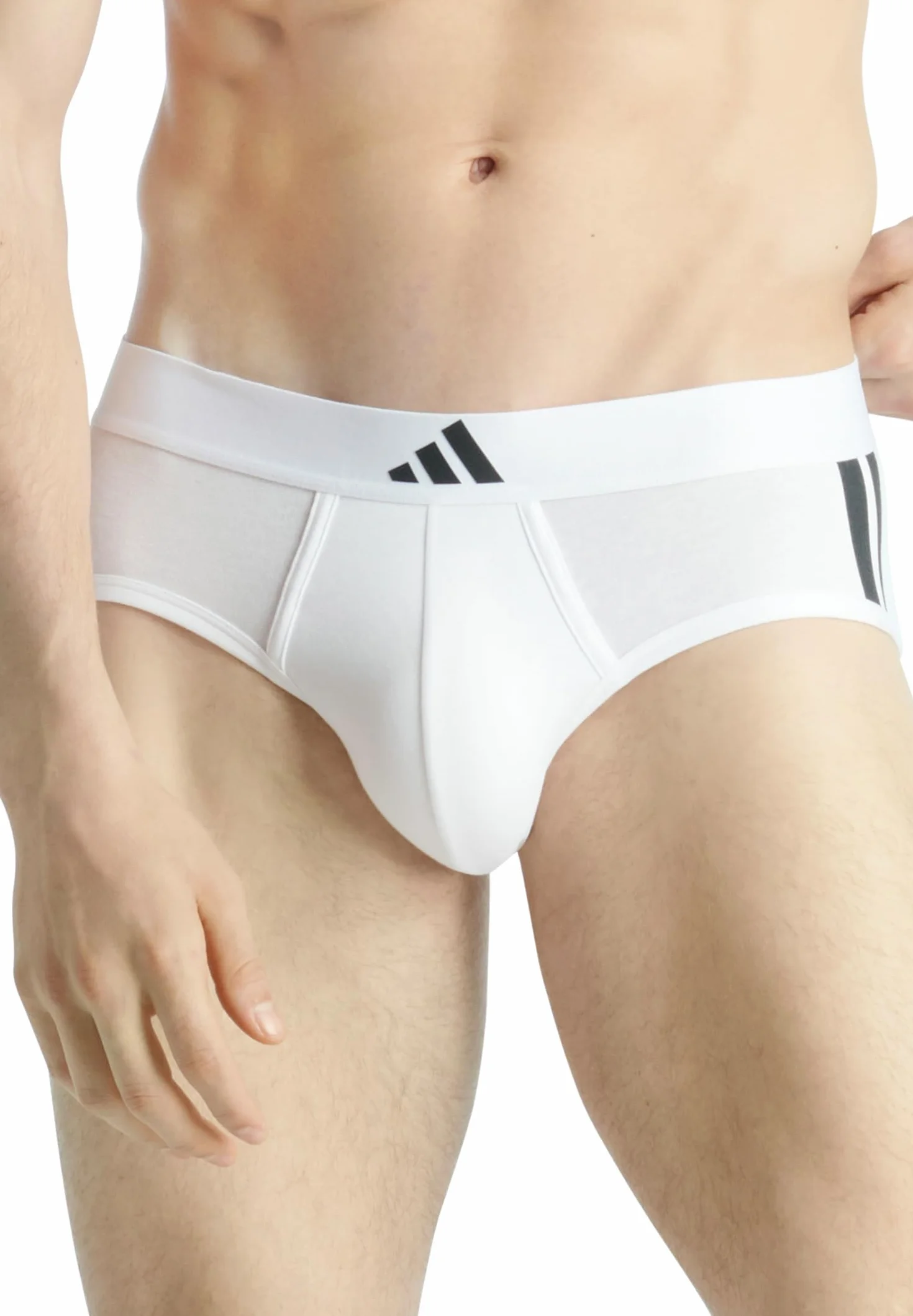 adidas Bielizna Mężczyźni Adidas Herren Unterwäsche Slip 2er Pack - Low Rise Brief (2pk) - Active Flex Cotton 3 Stripes