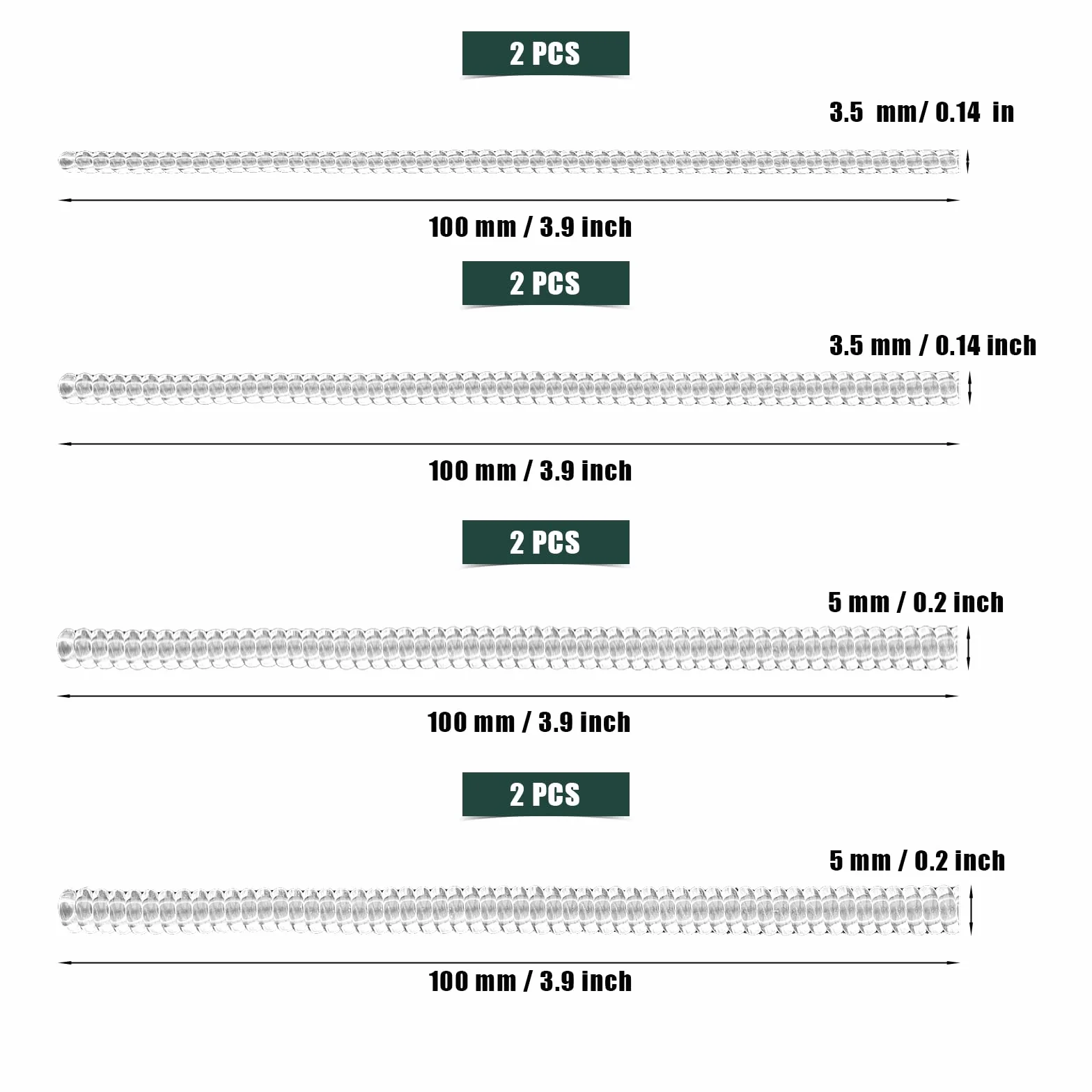 KINBOM 8 Sztuk Niewidoczny Luzny Rozmiar Pierscionka, Przezroczysty Luzny Regulator Rozmiaru Pierscionka Ring Size Adjuster dla Kobiet Obraczki (4 Rozmiary)