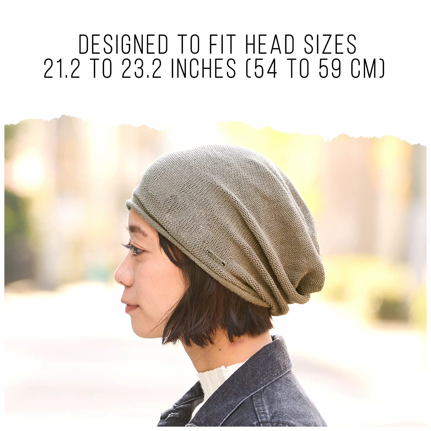 CHARM Silk Beanie Hat for Men and Women - Slouchy Oversized Beanies Cap Chemo Hat Perfect for Sensitive Skin