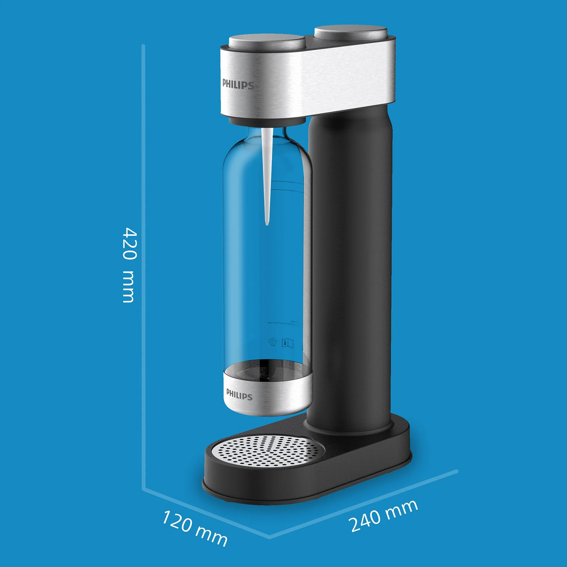 Philips ADD4902BK/10 GoZero saturator wody 1 l czarny