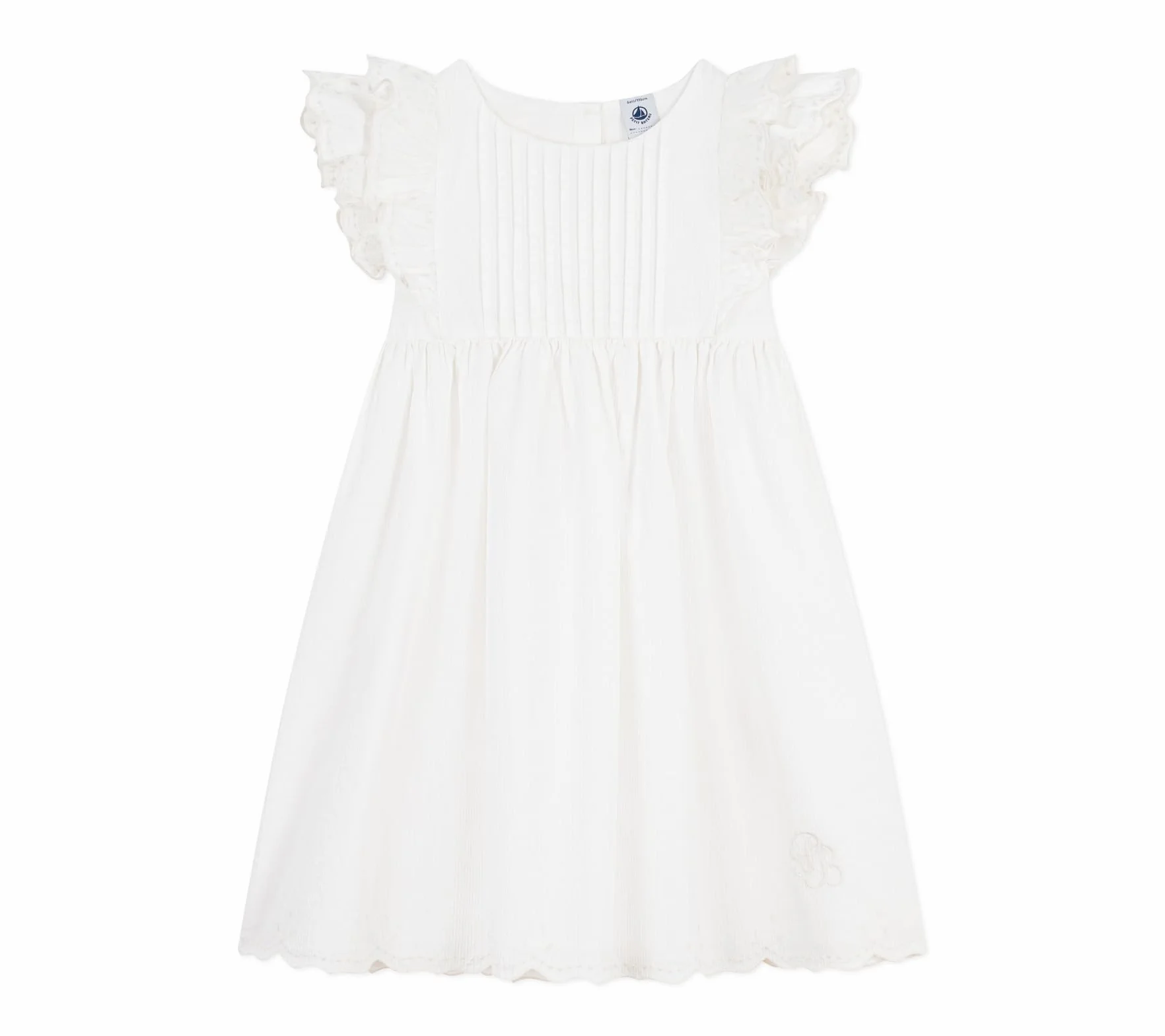 Petit Bateau Bawełniana sukienka dziecięca z krótkim rękawem