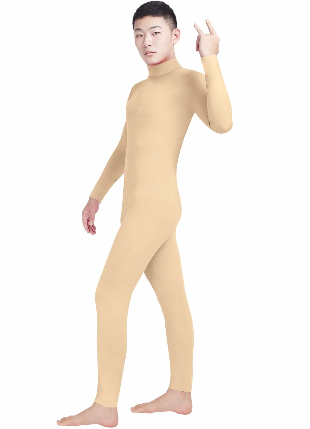 Chłopięce męskie spandex golf z długim rękawem jednoczęściowy strój taneczny unitard body