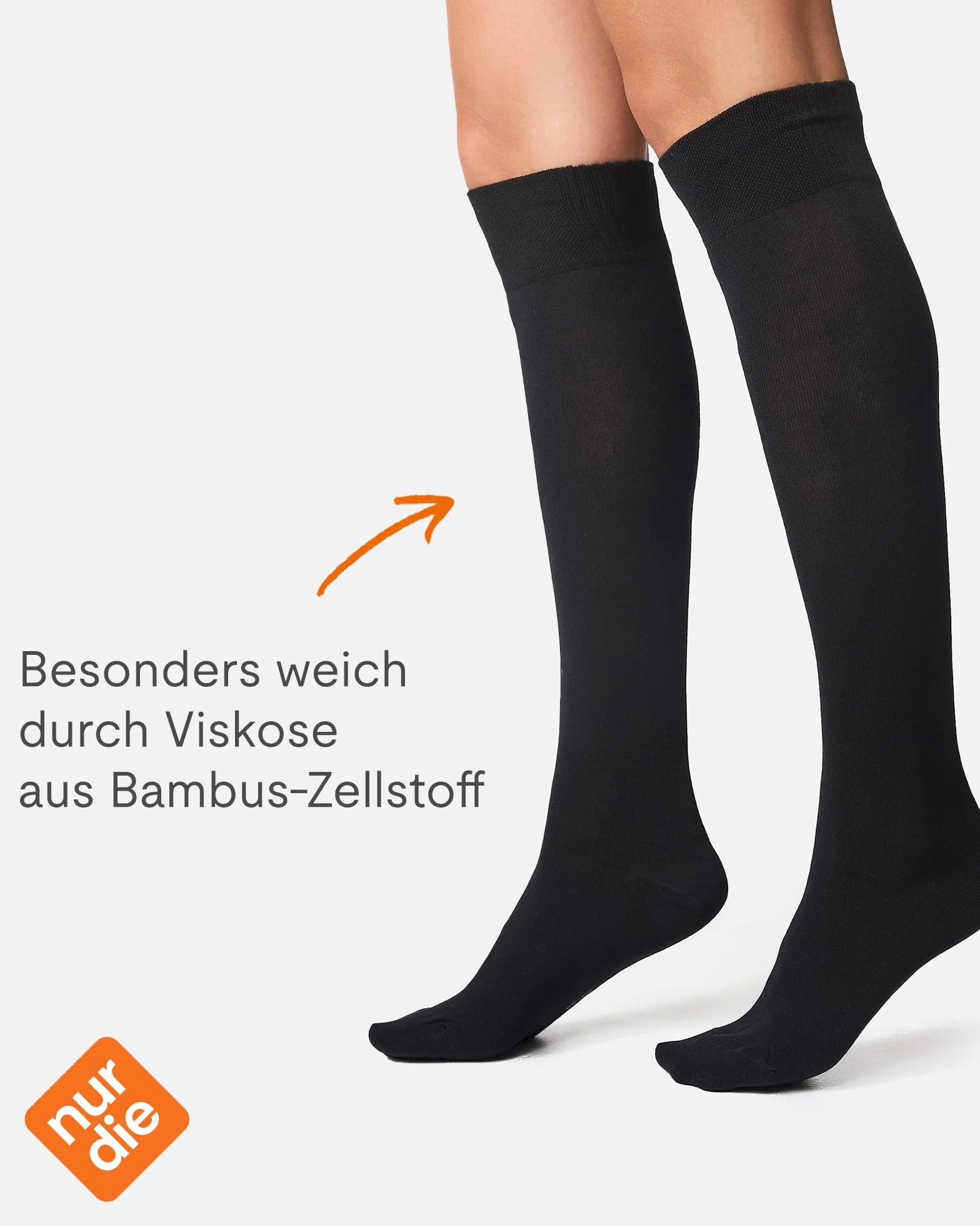 Nur Die Podkolanówki Kobiety Damen "Bambus Knie"