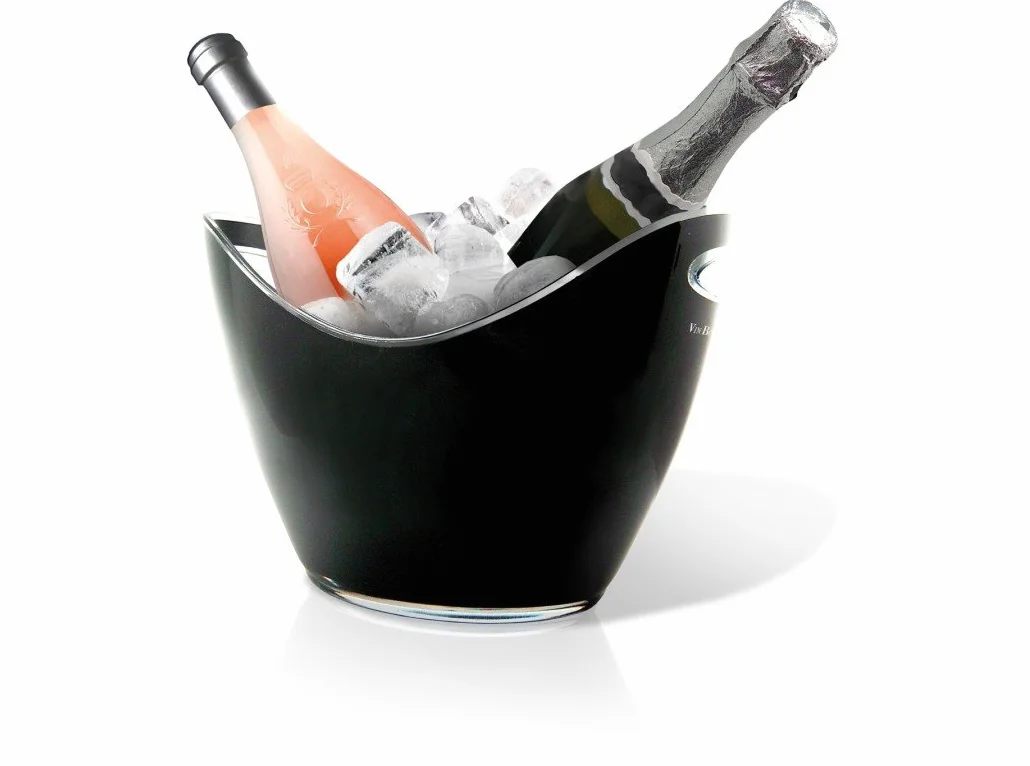 Vin Bouquet FIE 006 czarne wiaderko do szampana chłodzenie 2 butelek wina cava