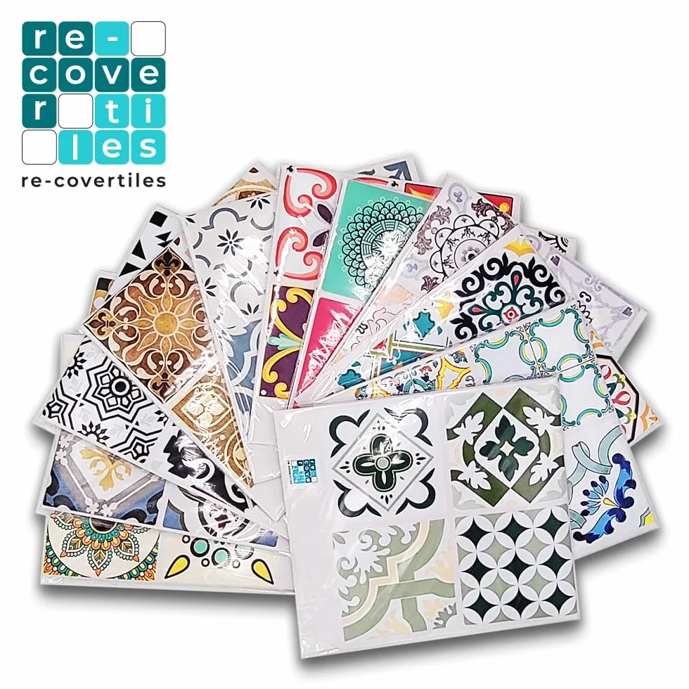 Naklejki na Kafelki PCV Wodoodporny 20x20 cm 10 szt Mozaika Płytki cementowe azulejos