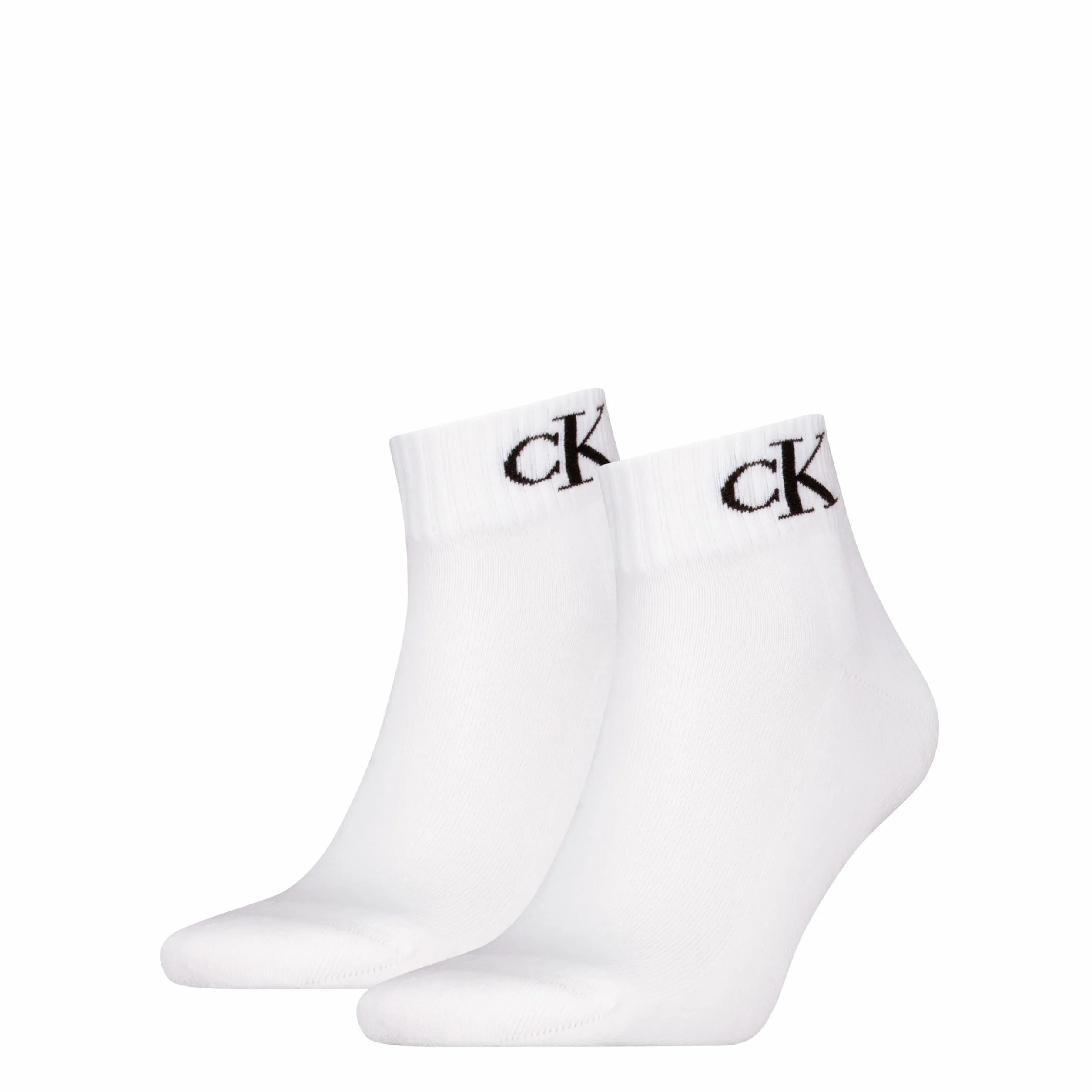 Calvin Klein Socks Męska ćwiartka 2P Monogram, biały, 40-42