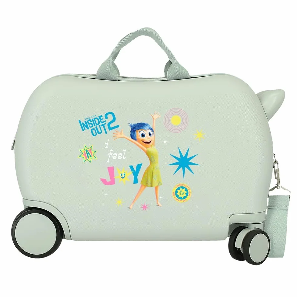 Valise cabine Disney Inside out 2 couleurs differious ABS rigide fermeture à combinaison latérale à combinaison 4 roues doubles bagage to main. De Joumma Sacs., Radość, Talla única, Walizka dziecięca