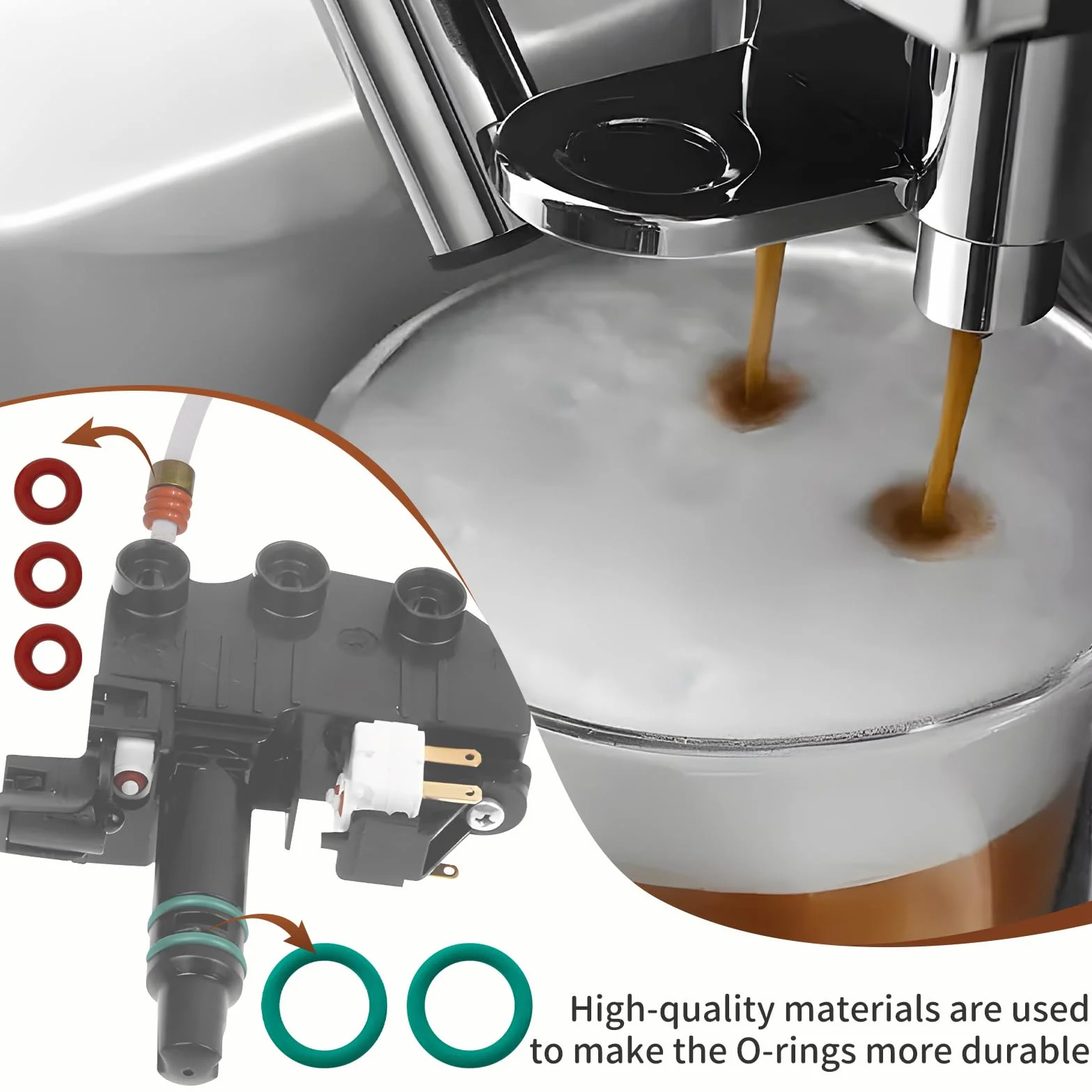 Zestaw uszczelek O-ring do DeLonghi ESAM ECAM ETAM, kompatybilny z Eletta Magnifica Dinamica PrimaDonna