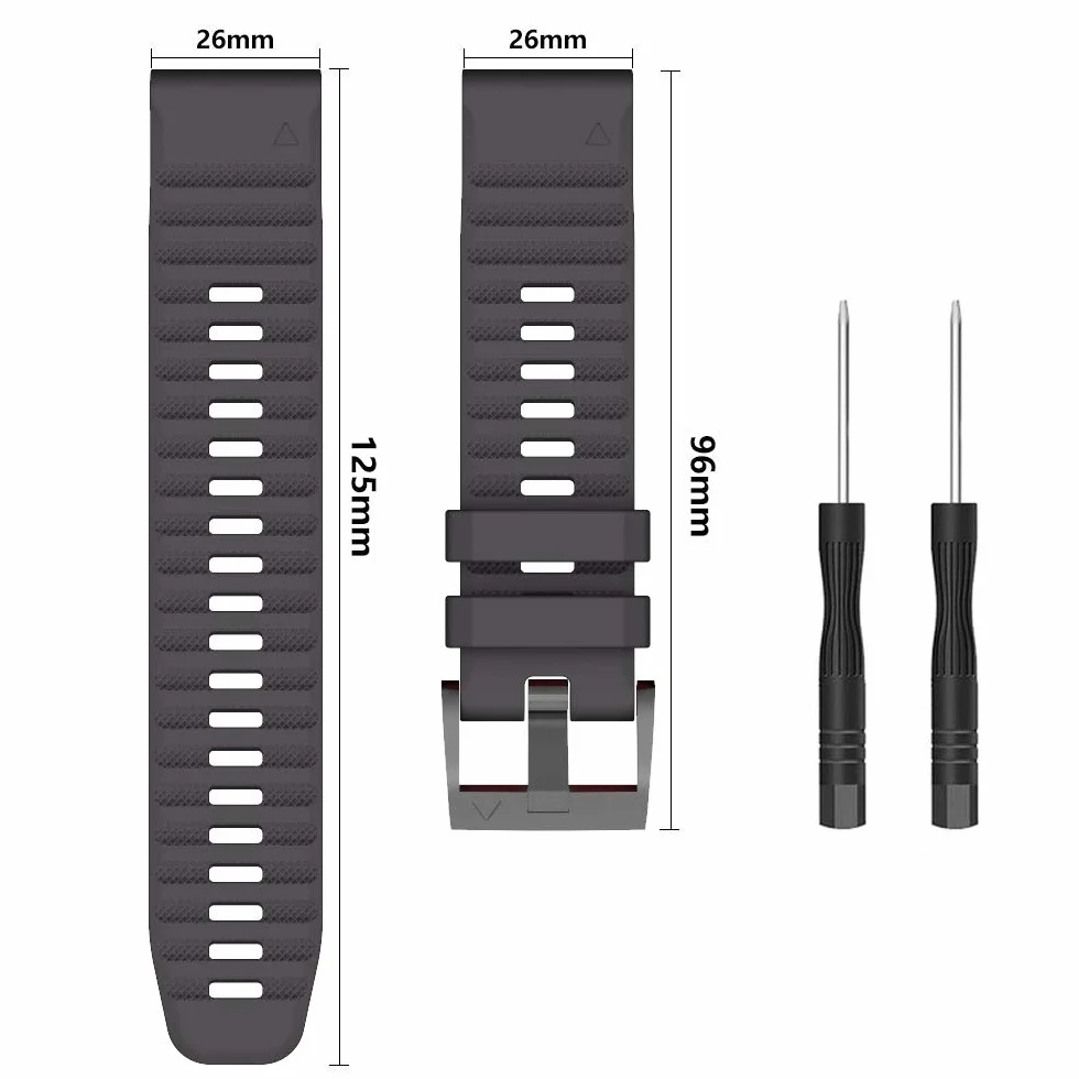 Isabake Pasek do zegarka Garmin Fenix 6X, QuickFit o szerokości 26 mm, kompatybilny z Fenix 6X/6X Pro, Fenix 5X/5X Plus, Fenix 3/3 HR