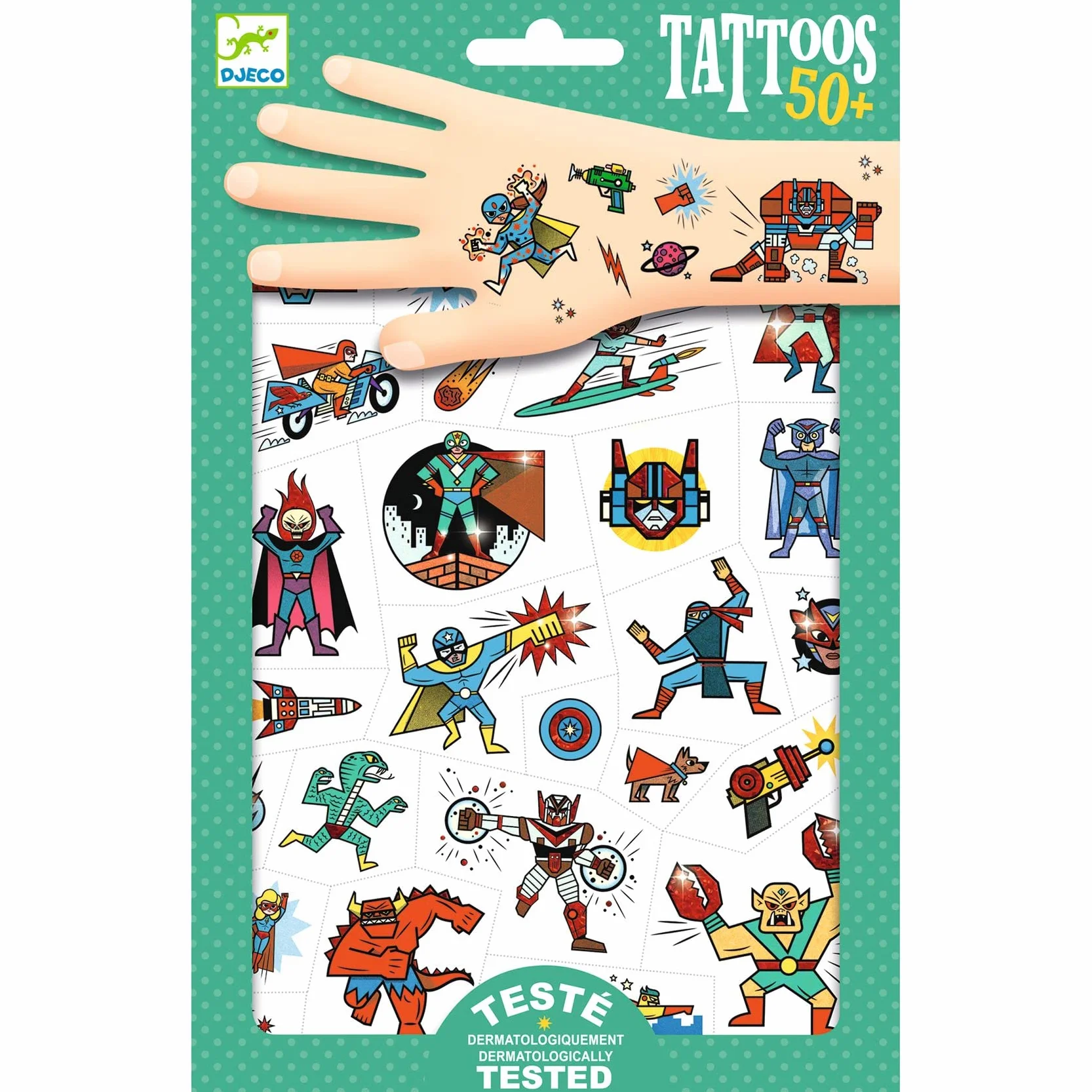 Djeco DJ09614 Heroes Vs Villains Tattoos