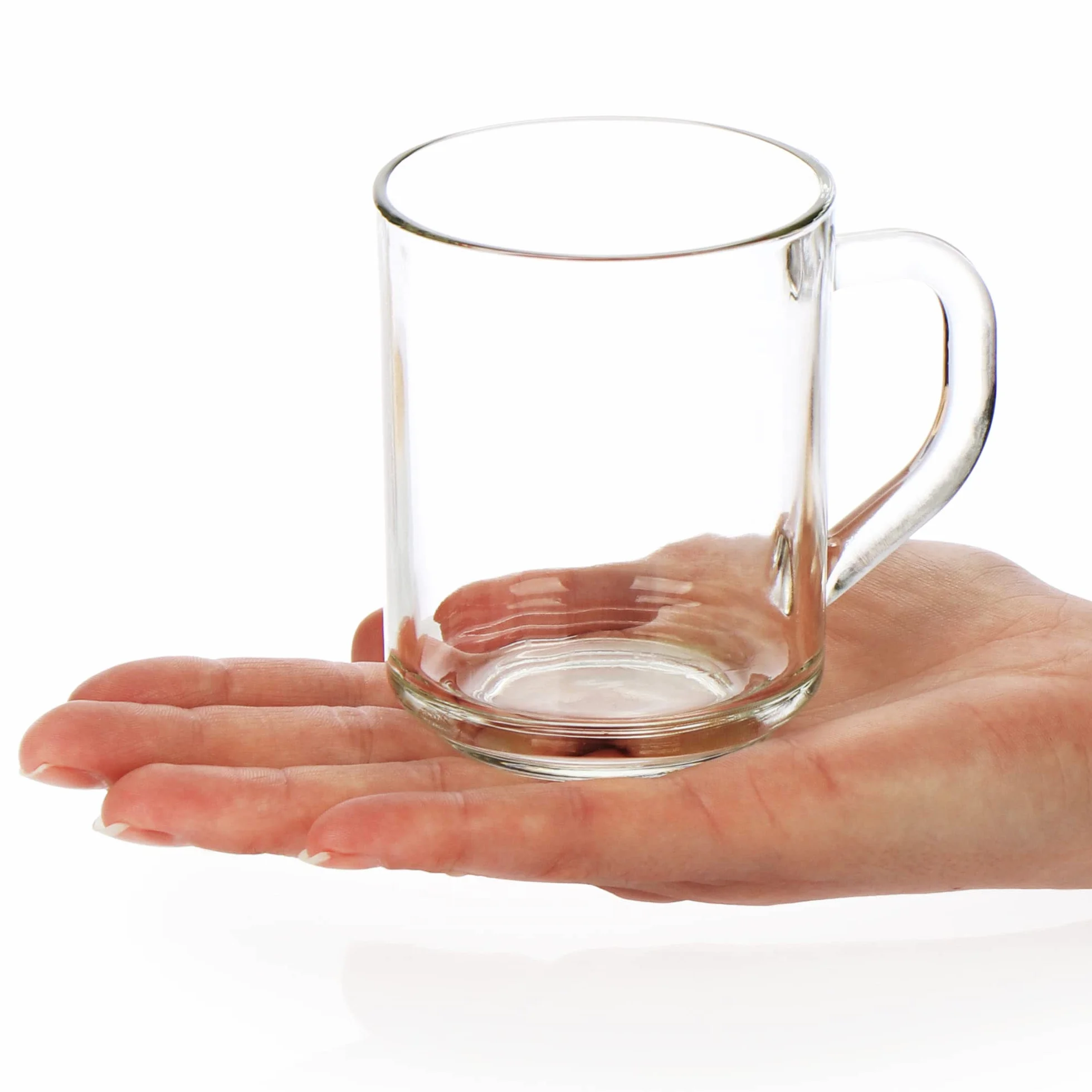 COM-FOUR 6 szklanki do picia 240 ml z uchwytem