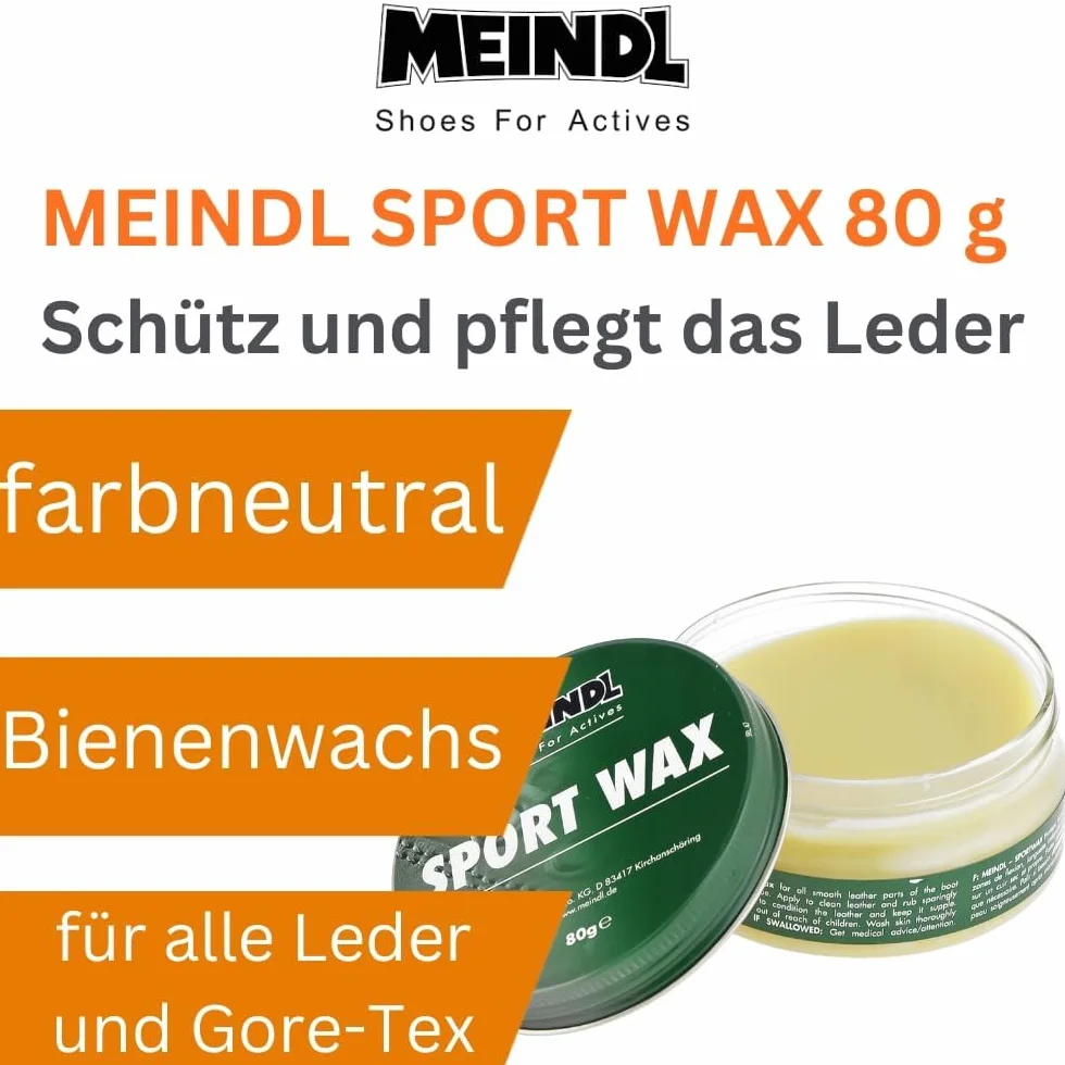 Meindl Dwupak – wosk sportowy i odporny na działanie wilgoci w zestawie | pielęgnacja skóry Made in Germany
