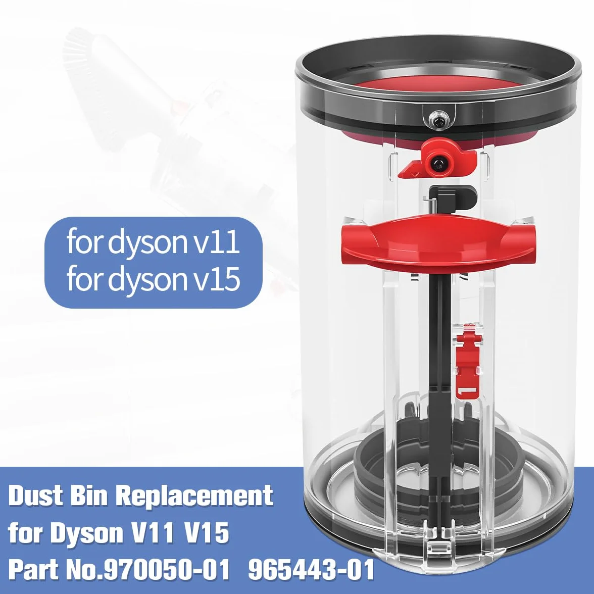 Pojemnik i zestaw filtrów do Dyson V15 V11, części zamienne 970050-01 965443-01 970013-02 970013-03