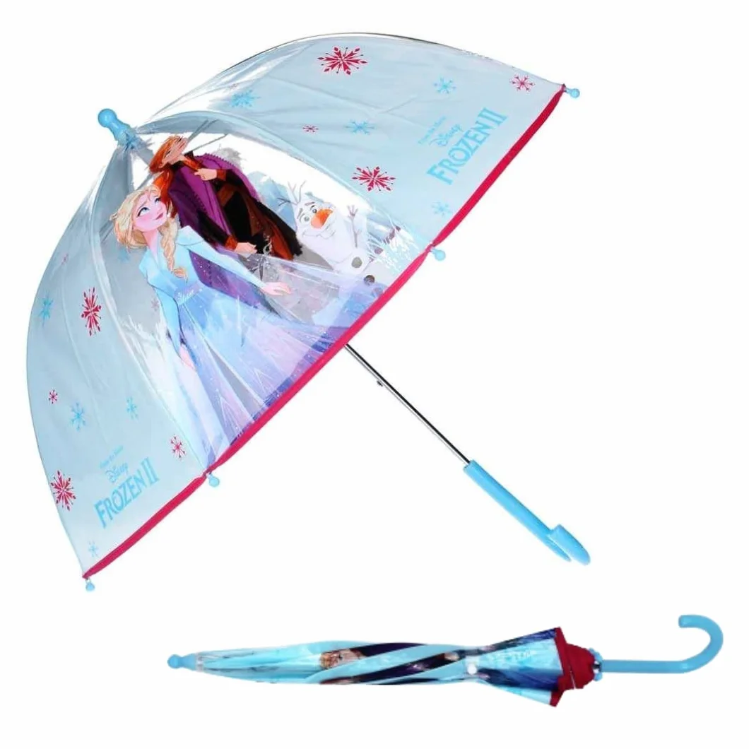 mybagstory - Parasol dla dzieci - Królowa Śniegu - Niebieski - Przedszkole - Wakacje - Parasol dla dziewczynki - 73 cm - Pomysł na prezent - Lekki - Kompaktowy - Otwieranie ręczne - Odporny - Odporny