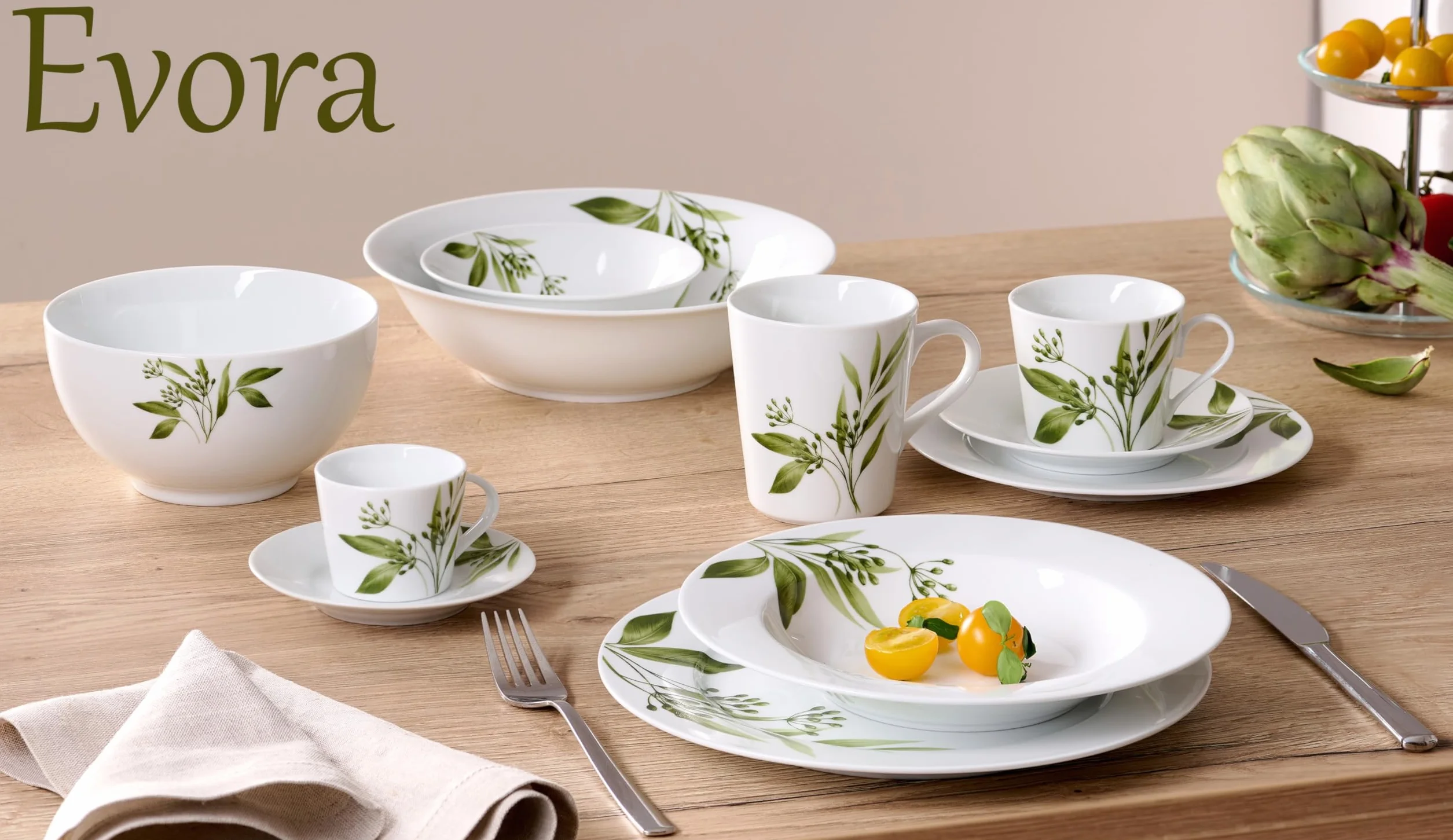 Ritzenhoff & Breker Cukiernica i dzbanek na mleko Evora porcelana