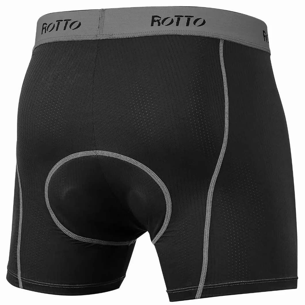 ROTTO Męska bielizna rowerowa 3D wyściełane spodenki rowerowe MTB wkładka oddychająca szybkoschnąca