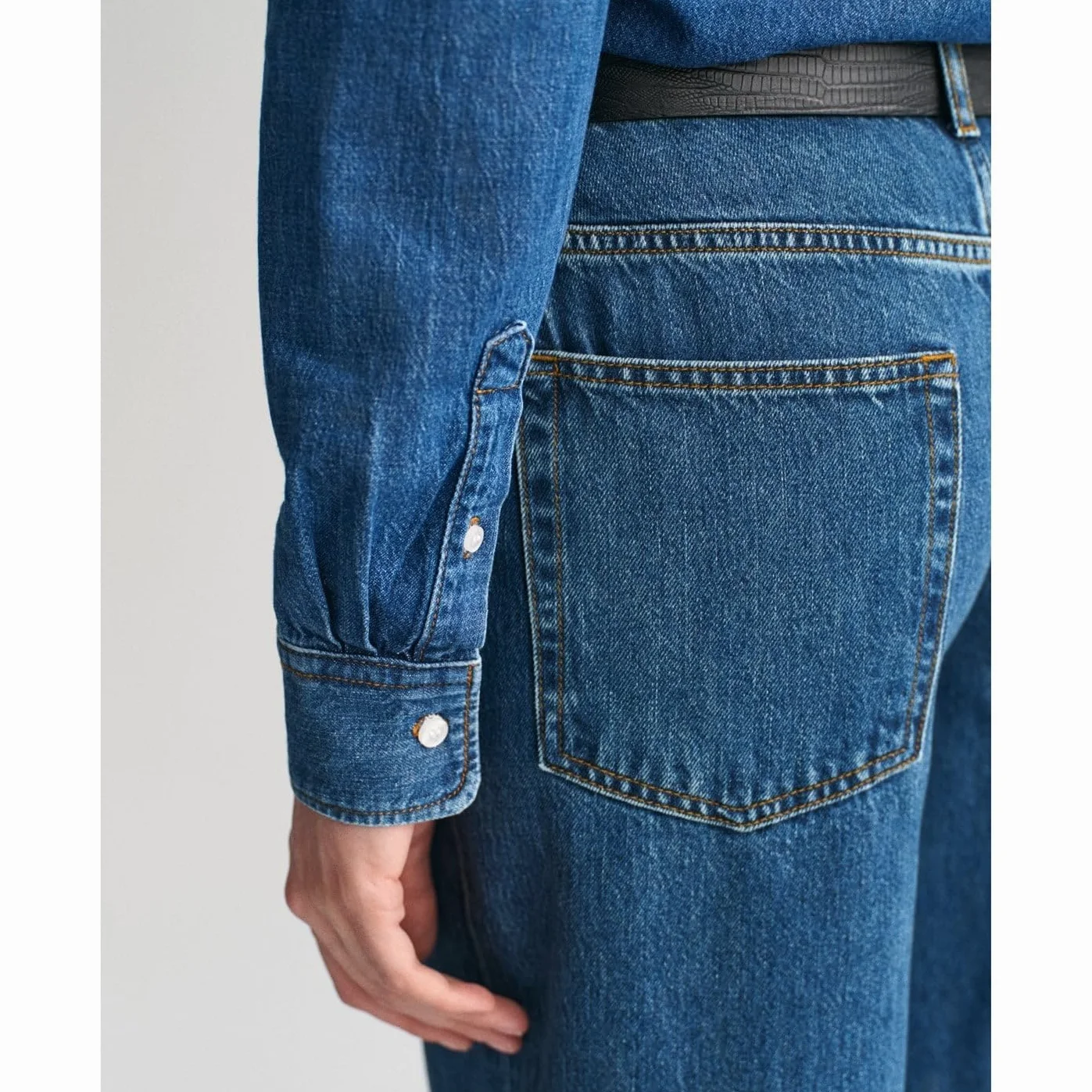 GANT Bluzka Kobiety Koszulka Z Denimu Reg