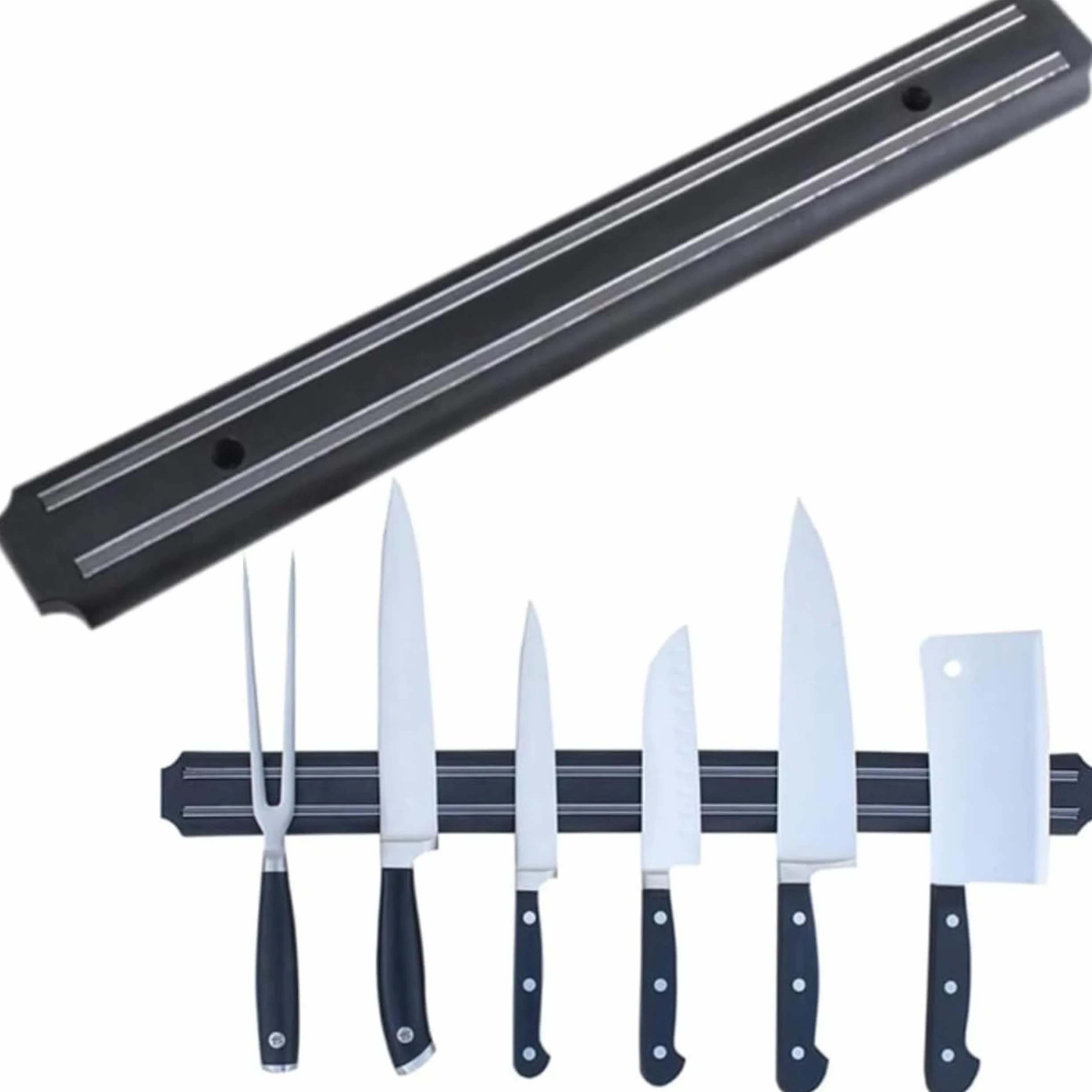 PARENCE.- Magnetyczny uchwyt na nóż 33 cm - Magnetyczny metalowy uchwyt ścienny na noże i przybory kuchenne, oszczędność miejsca w kuchni lub garażu