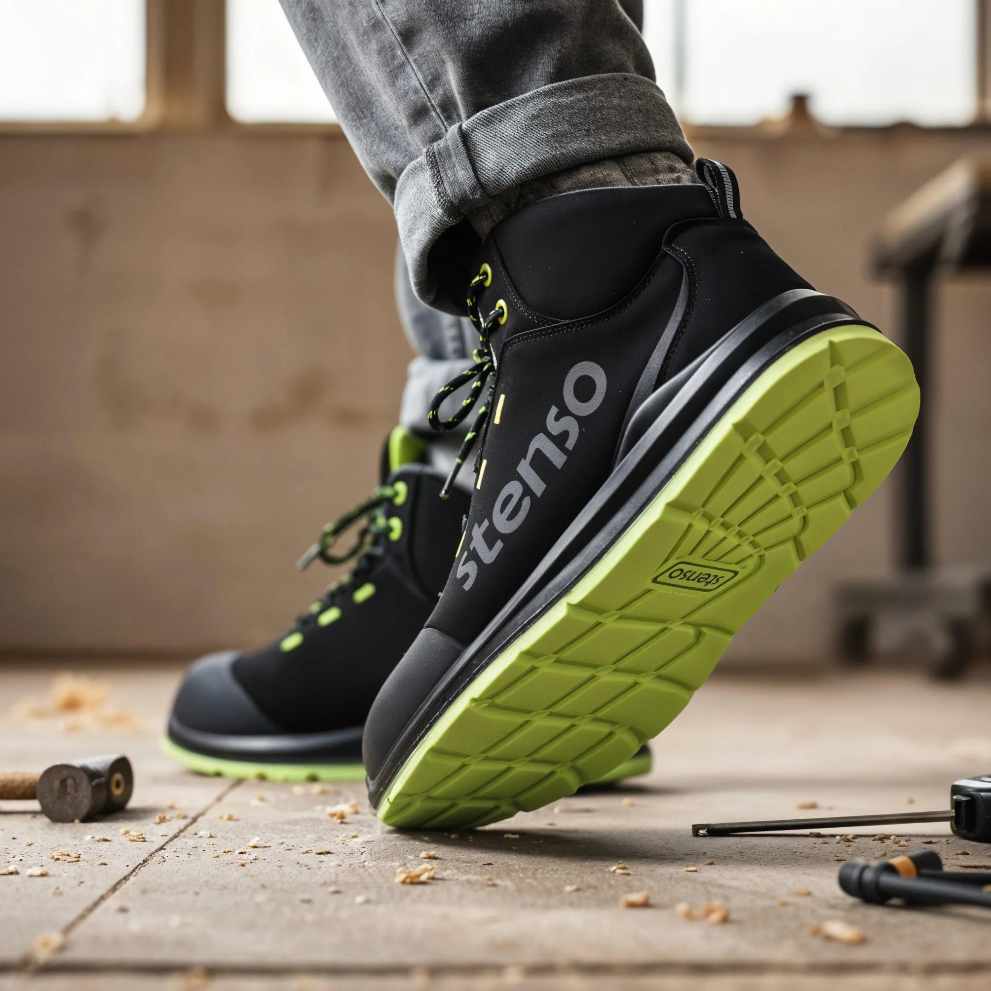 JETT Ankle MF S3 męskie buty robocze – lekkie, oddychające, wodoodporne buty ochronne dla mężczyzn – buty robocze damskie, antypoślizgowa podeszwa z poliuretanu/PU, czepek kompozytowy, antystatyczne