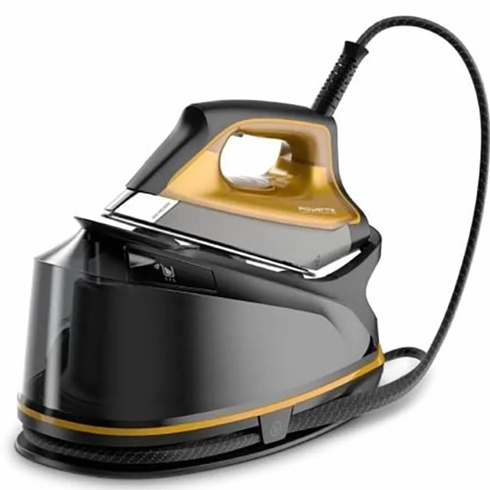 Rowenta Compact Steam Pro DG7644 stacja parowa, 2200, 1100 ml, czarny/żółty