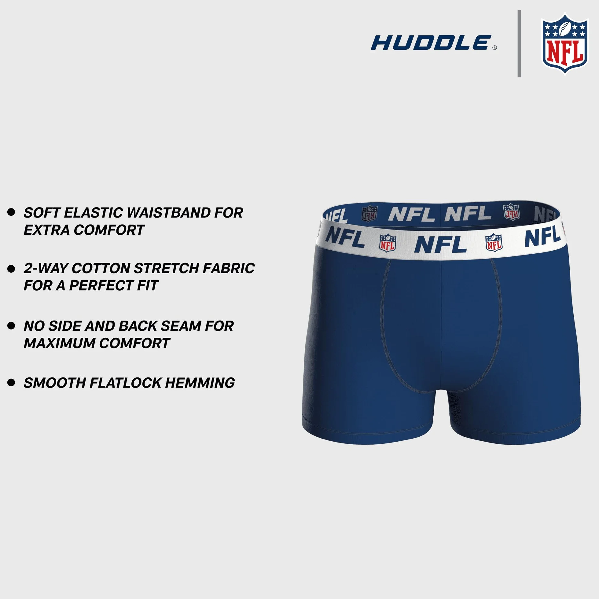 NFL SHIELD 3pk Boxers - NNY/RED/BLK - M
