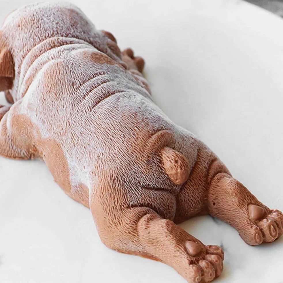 Silikonowa forma 3D Shar Pei DIY dekoracja ciasta musu czekoladowy lody kremowe