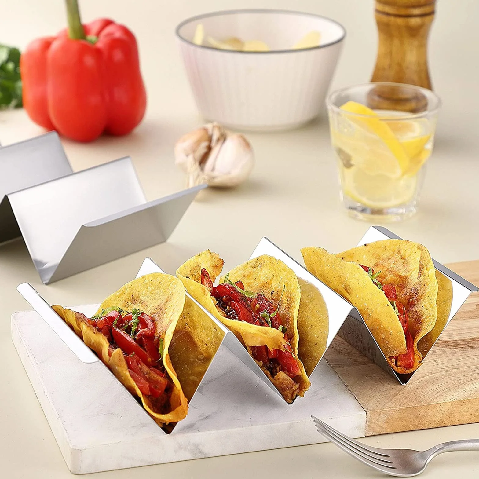 Taco uchwyt na kanapki, do restauracji, domu, na piknik, imprezę, festiwale, 2 sztuki