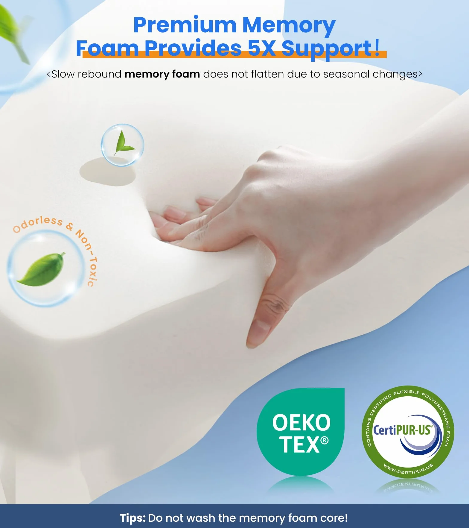 Ultra Pain Relief Cooling Pillow for Neck Support, Adjustable Cervical Pillow Cozy Sleeping, Odorless Ergonomic Contour Memory Foam Pillows, Orthopedic Bed Pillow for Side Back Stomach Sleeper