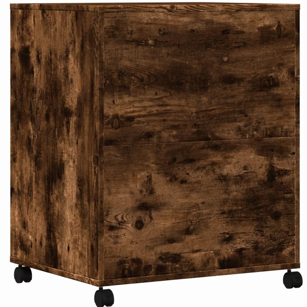 vidaXL Szafka pod drukarkę z kółkami 60x48x74 cm przydymiony dąb