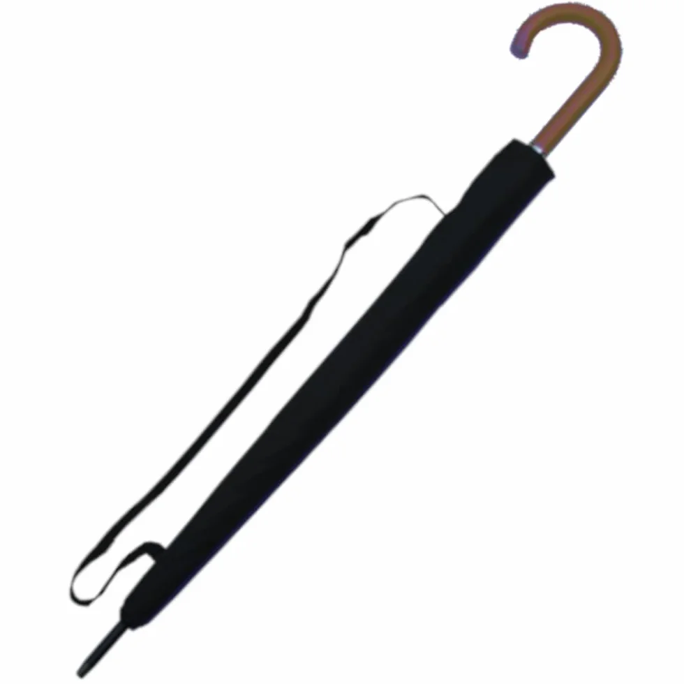 COLLAR AND CUFFS LONDON - Wiatroszczelny parasol z 24 żebrami dla super wytrzymałości - 60 km/h bardzo mocny - potrójna warstwa wzmocniona rama z włókna szklanego - drewniany uchwyt haka -