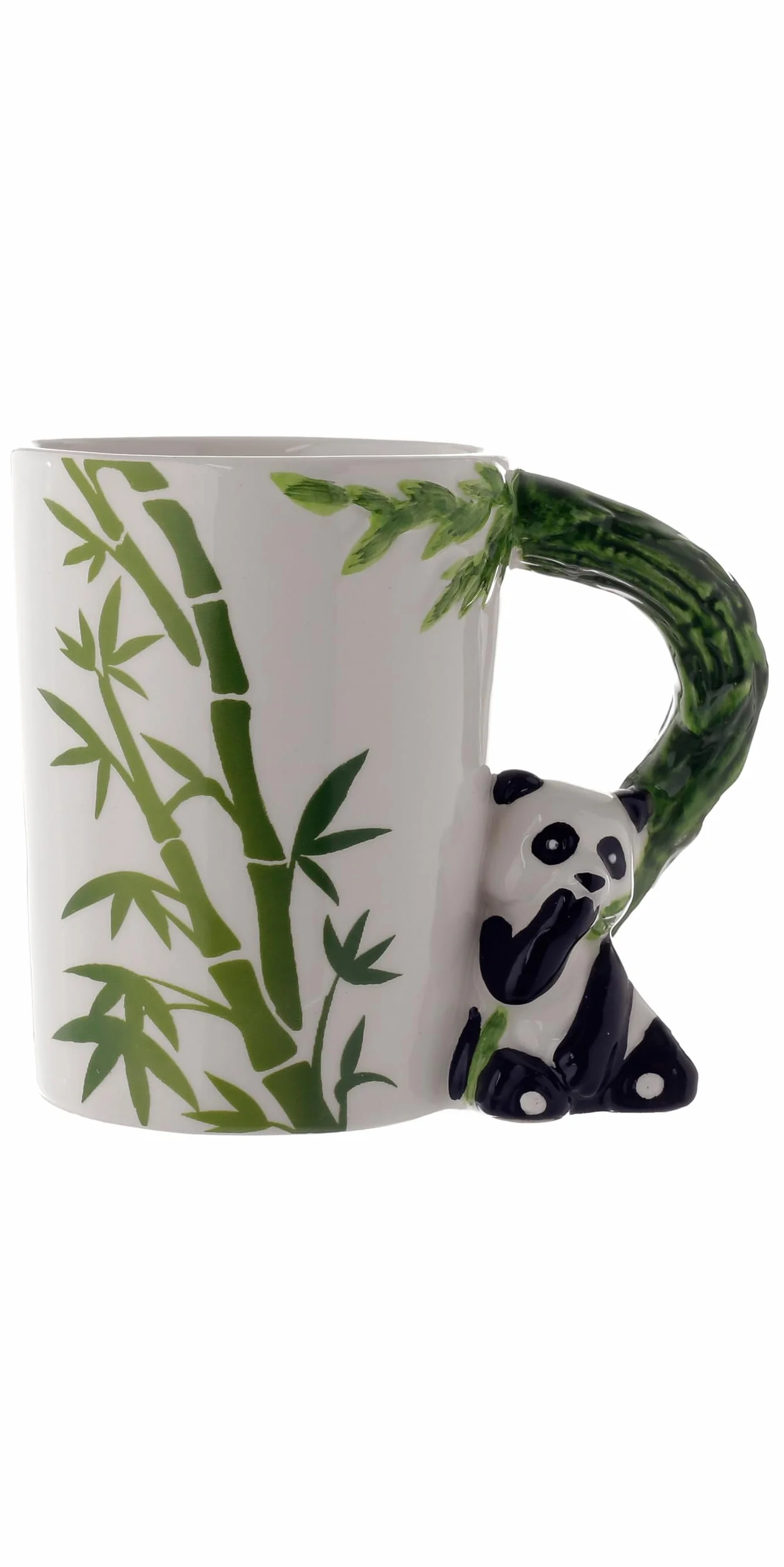 Puckator Panda ceramiczny kubek z bambusową kalkomanią uchwyt do herbaty kawy