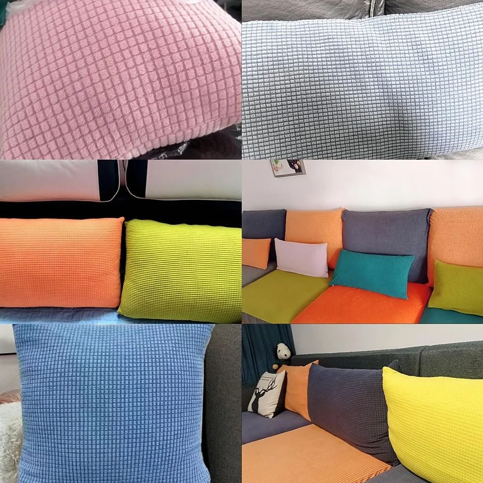 Poszewki Na Poduszki Sztruksowe 60x60 45x45 50x70 Zestaw 2 Miękkich Lapis Lazuli