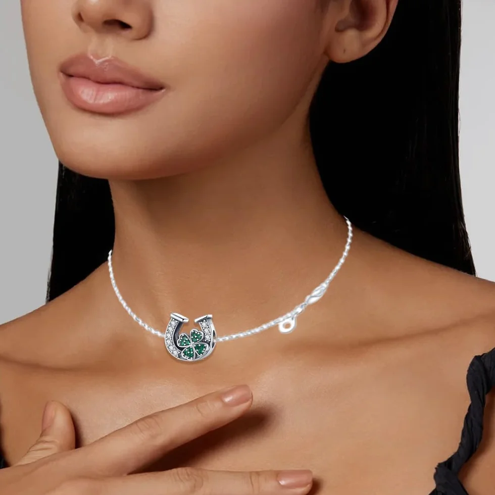 Zawieszki ze srebra wysokiej próby 925 do bransoletek i naszyjników, zwisające wisiorki koraliki do Pandora, bransoletki, biżuteria, prezent na Boże Narodzenie, 4.5mm to 5mm, Srebro