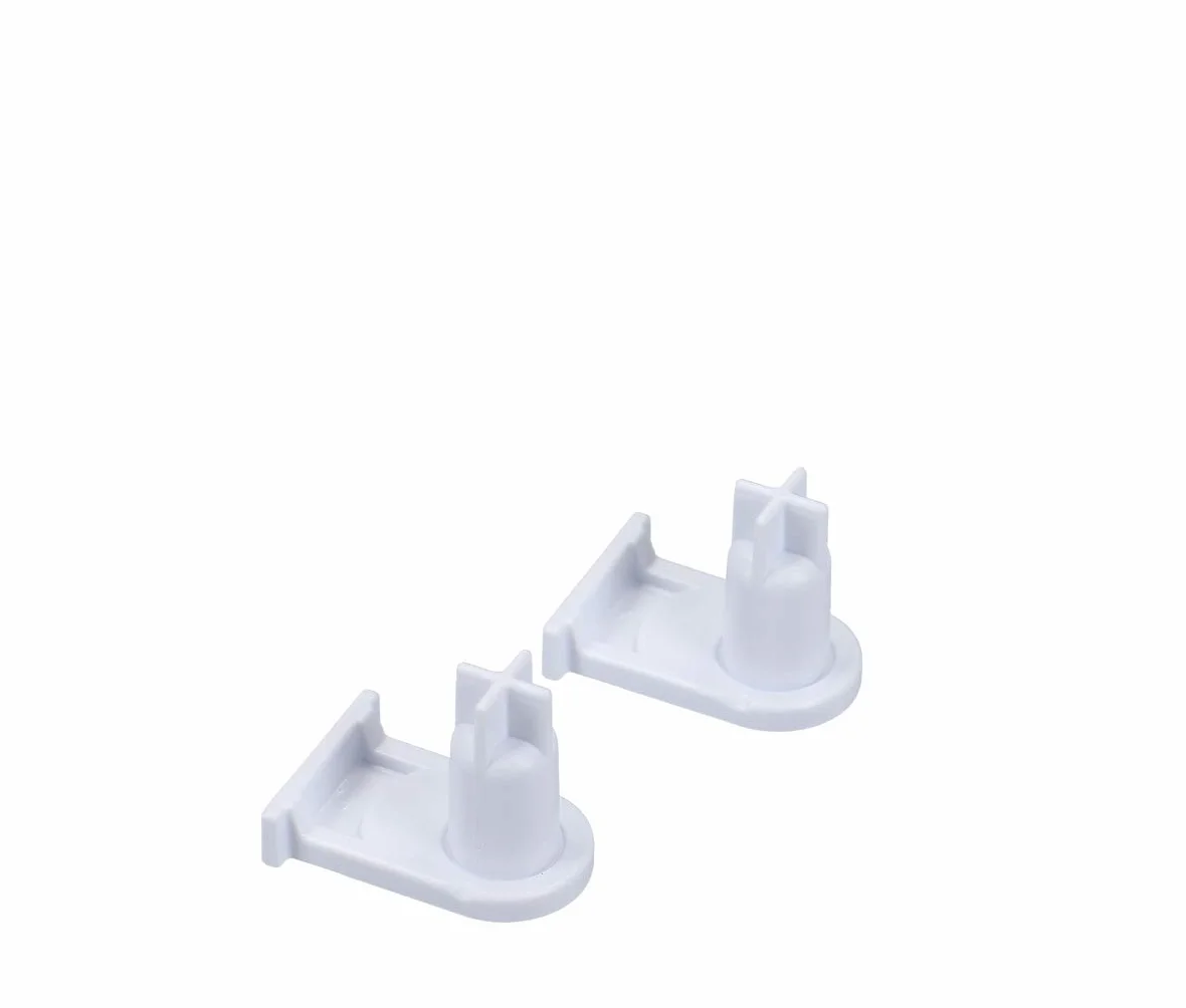 DL-pro 2 x gniazdo zawiasowe do drzwi Bosch Siemens 00169301 169301 Miele 5384490 gniazdo do lodówki, zamrażarki, zawias 25 x 15 mm, tworzywo sztuczne, kolor biały