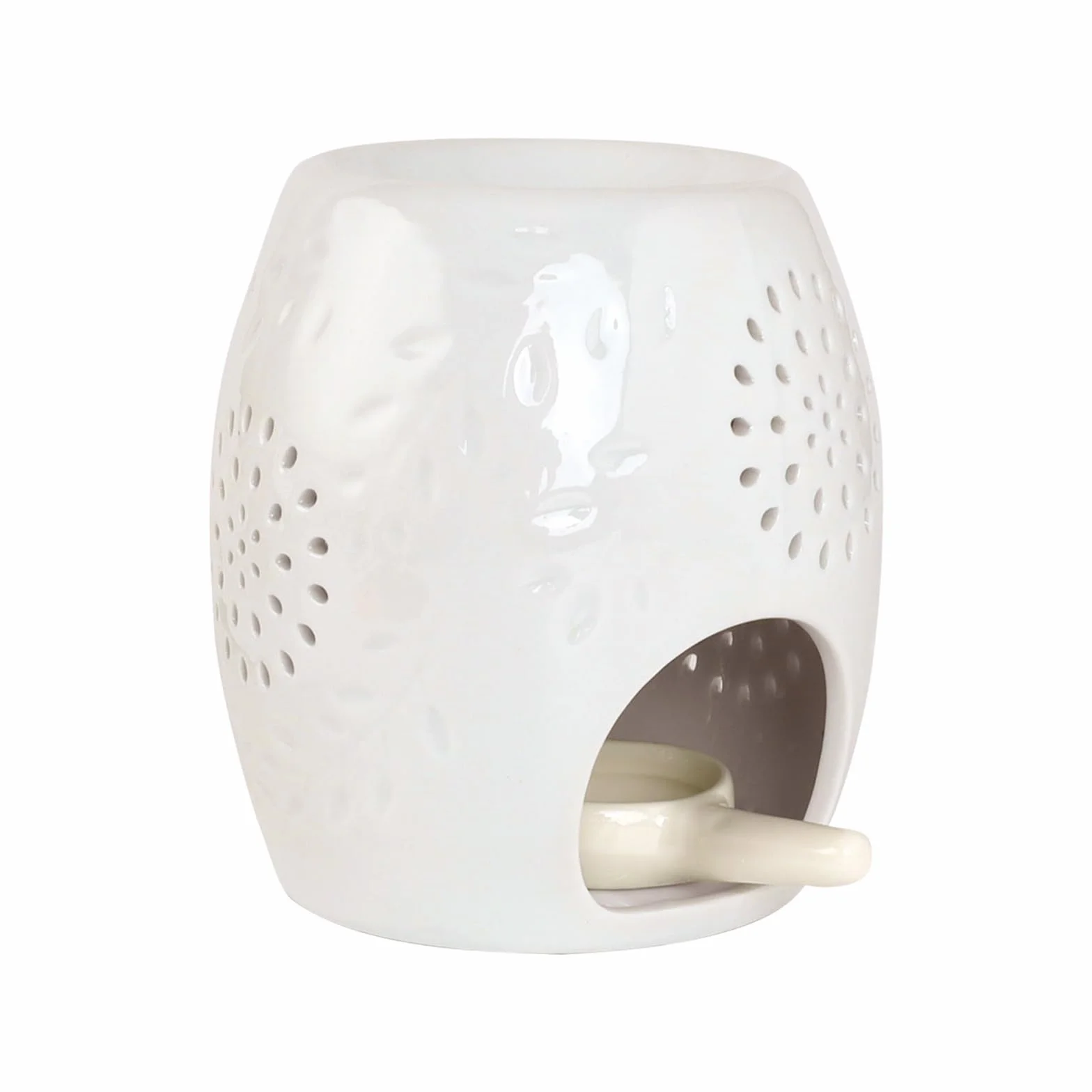 Ceramiczna lampa zapachowa tealight z uchwytem na podgrzewacze do olejków eterycznych i wosku