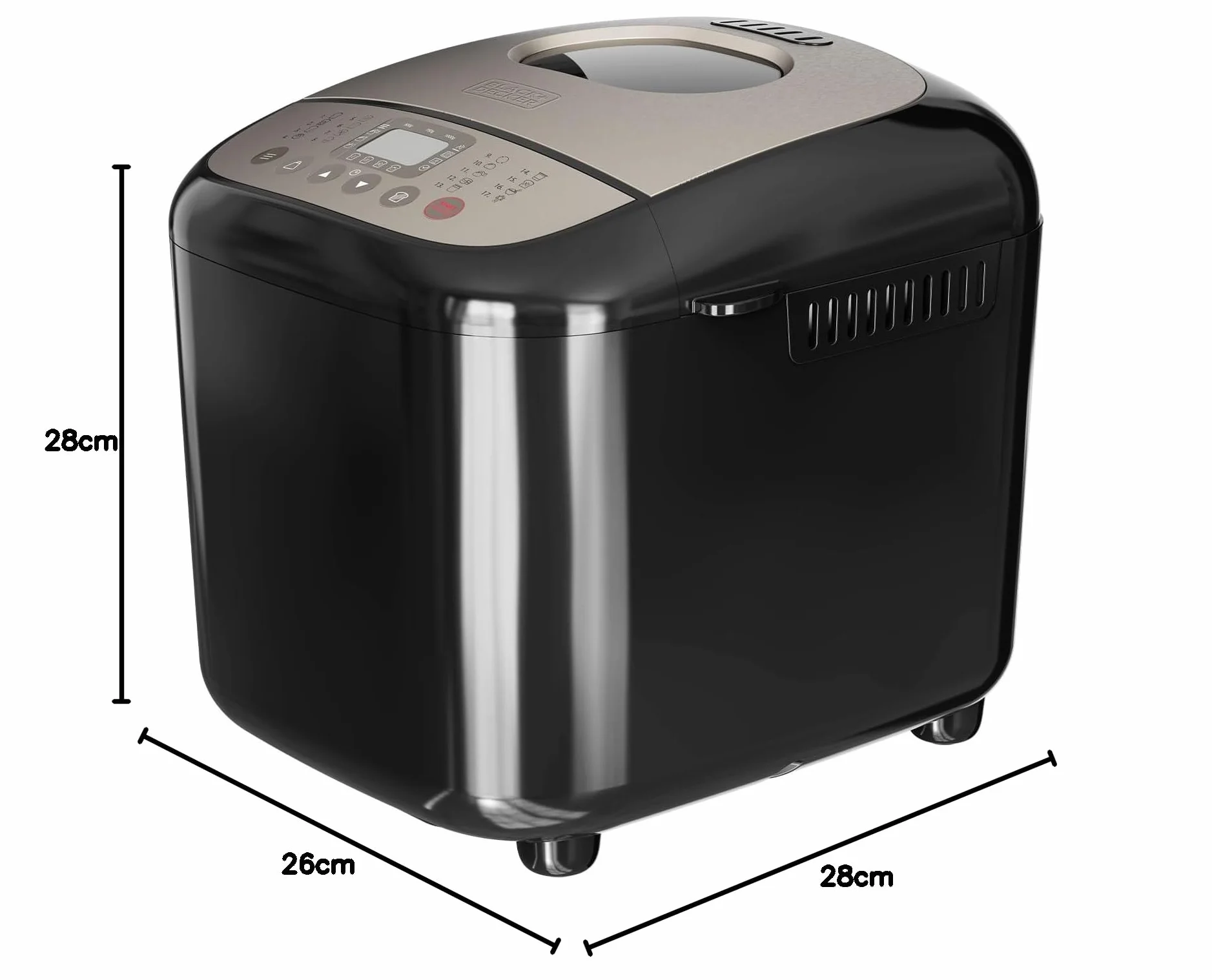 Black+Decker BXBM600E wypiekacz do chleba 600 W 500 g 750 g 1 kg 17 programów programowalny 15 godzin zdejmowane wiadro