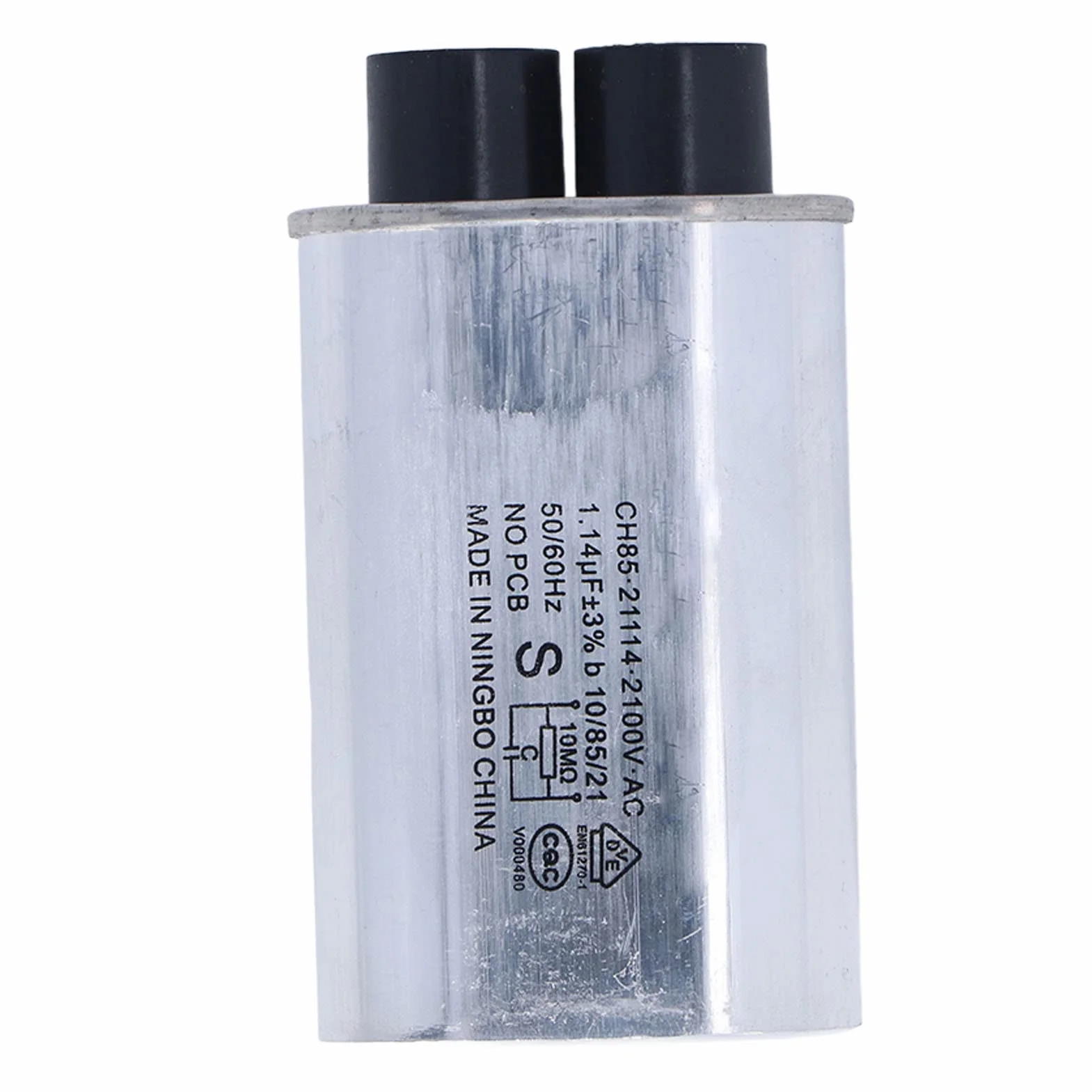 Uniwersalna Kuchenka Mikrofalowa 2100V Kondensator Mikrofalowy Wysokiego Napięcia Kondensator Mikrofalowy 1,14 UF Uniwersalny 4,8mm Mała Wkładka Kondensator Mikrofalowy Wymiana do Kuchenki