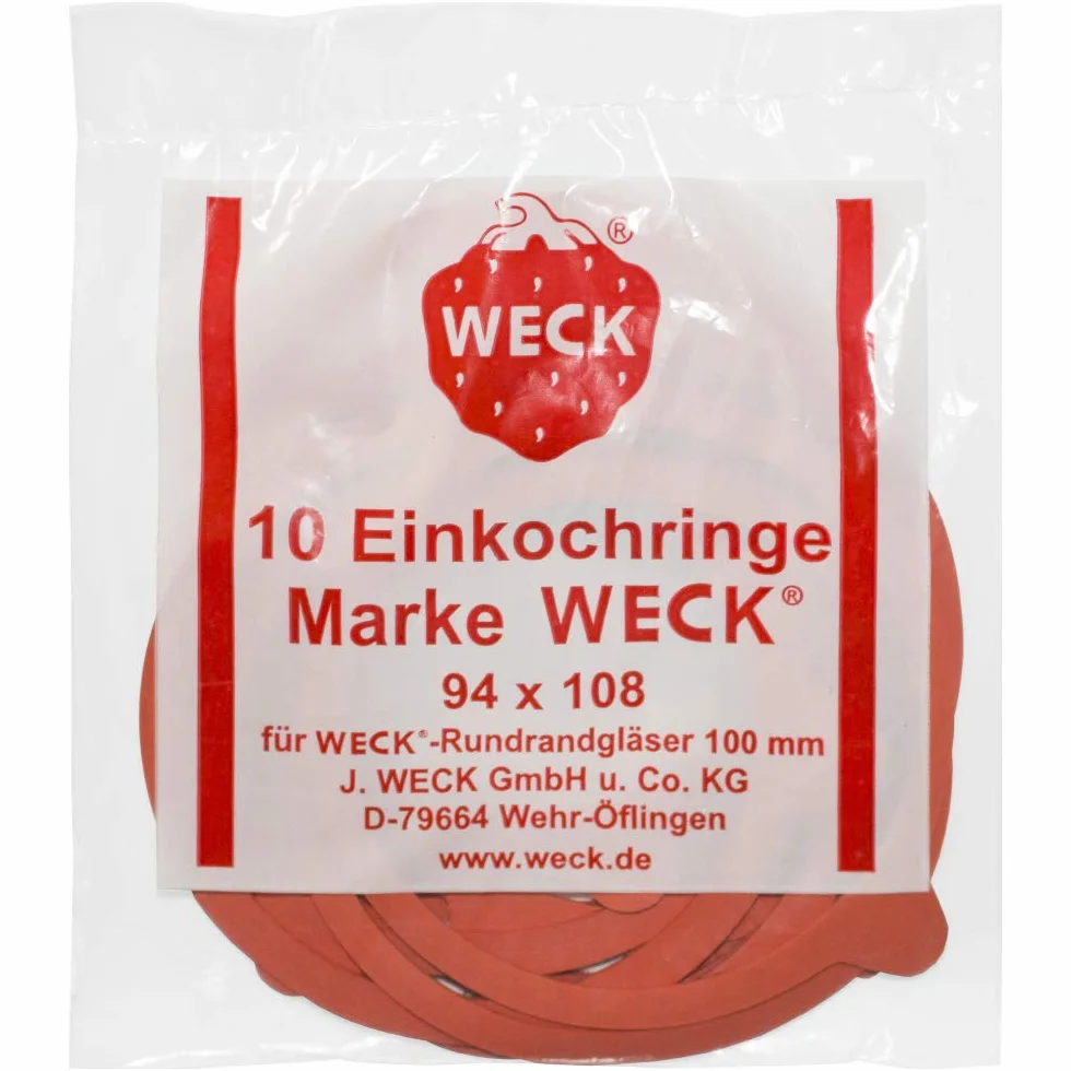 Weck Zestaw 10 pierścieni do przechowywania 94 x 108