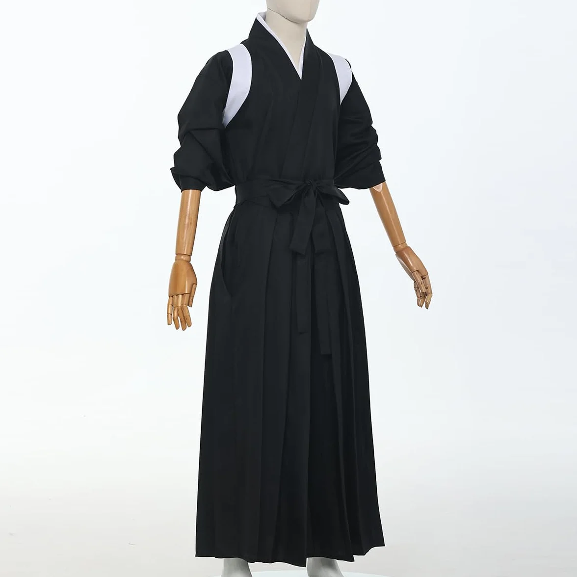 COSDREAMER Japońskie kimono samurajskie męskie tradycyjny mundur Aikido Kendo sztuki walki kostium anime (biały, XL)