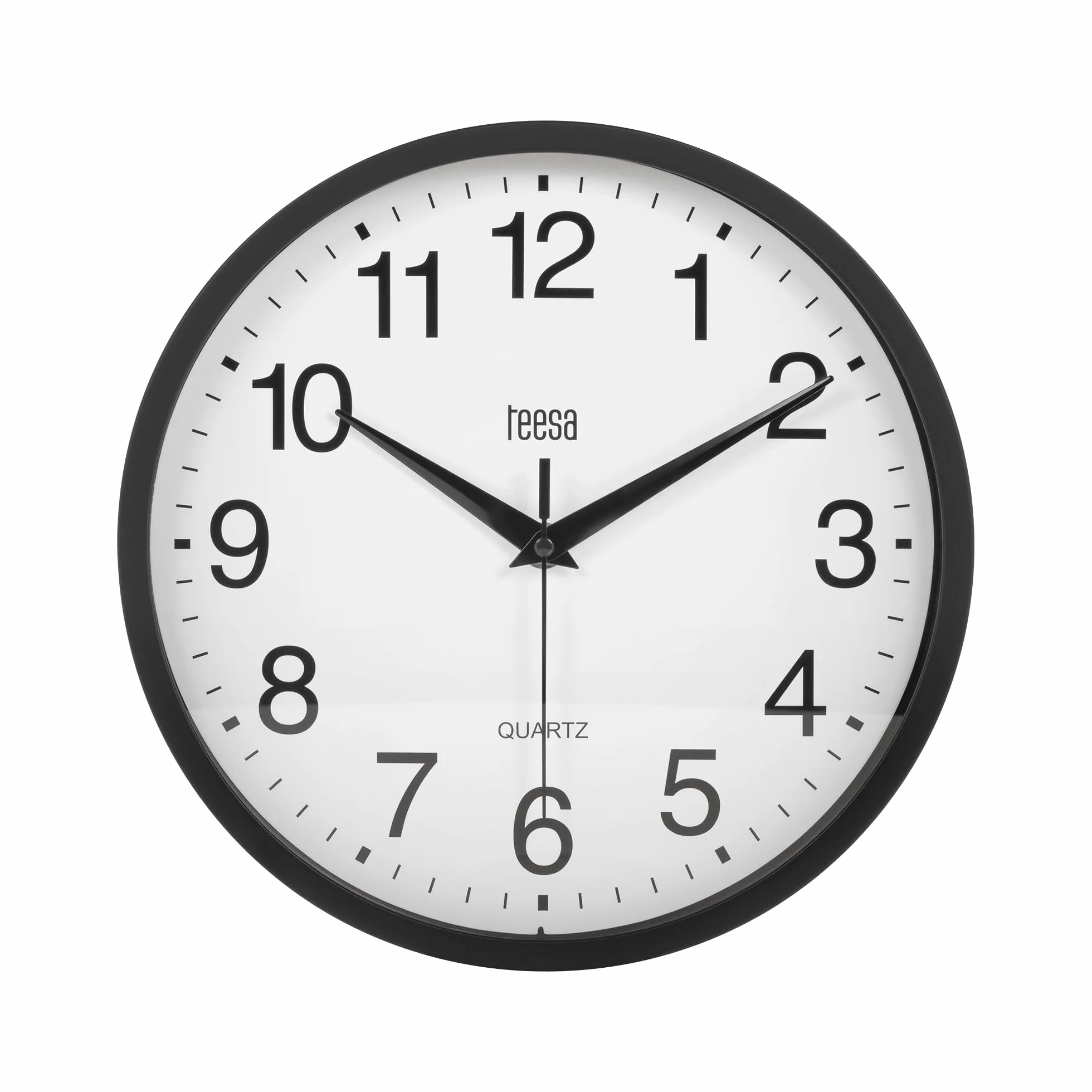 Teesa Zegar Analogowy Ścienny Uniwersalny 25 cm TSA0037B Czarny