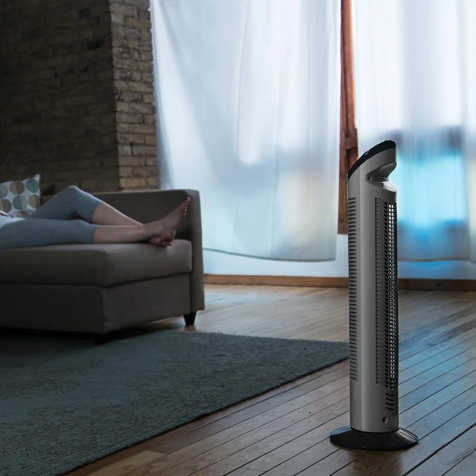 Cecotec EnergySilence 790 Skyline wentylator wieżowy 50 W 76 cm mechaniczny oscylacyjny silnik miedziany 3 prędkości biały