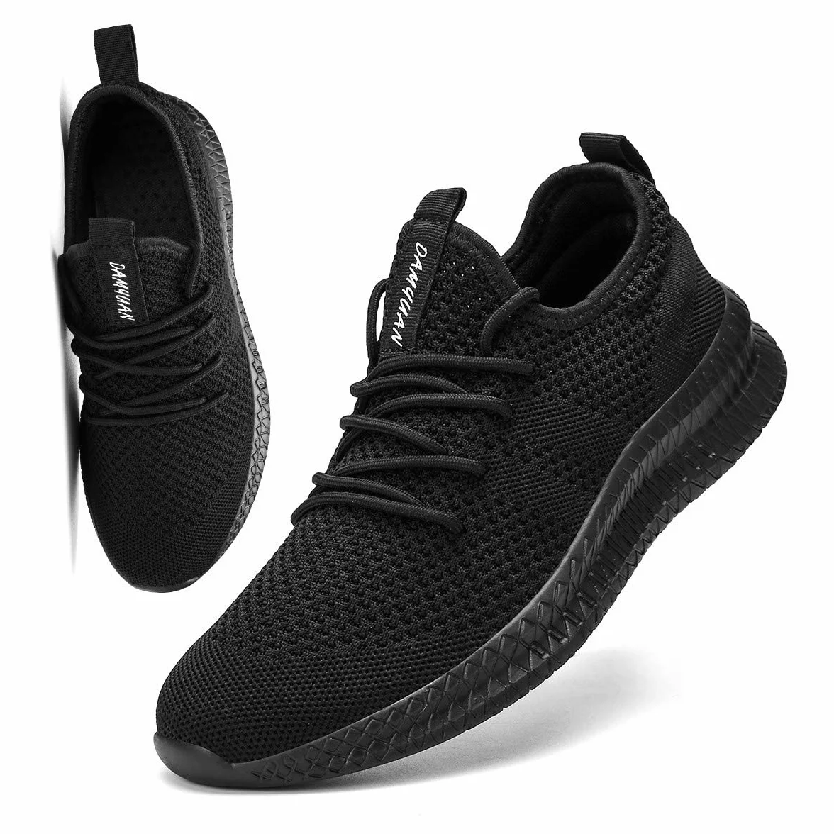 FUJEAK Męskie buty do biegania szosowego trampki lekkie oddychające tenisówki siłownia na co dzień wygodne wsuwane na fitness sportowe buty do biegania moda sportowe trampki