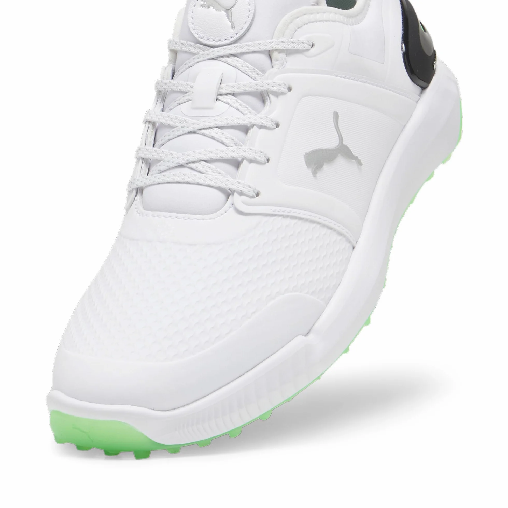 PUMA Męskie buty golfowe Ignite Elevate, Puma Biały Fluro Zielony Pes PUMA Czarny, 46 EU