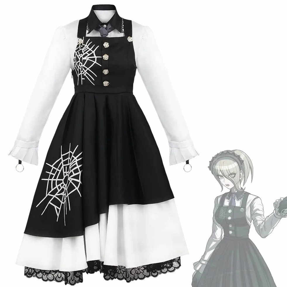 Tōjō Kirumi kostium cosplay, dla kobiet, strój pokojówki, mundurek szkolny, anime, na Halloween, imprezę, cosplay, ubrania dla dziewcząt, fanów