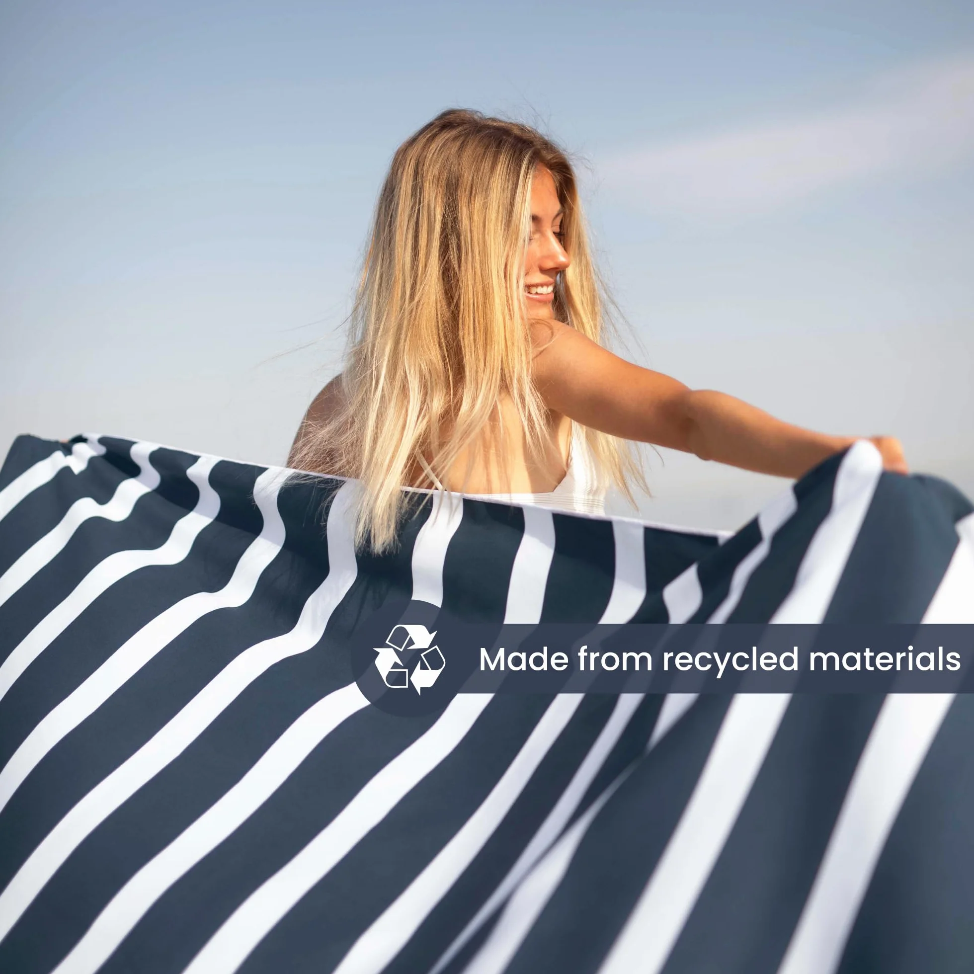 SummerSand Ręcznik Plażowy z Mikrofibry XXL 180x160 cm Szybkoschnący Odporny na Piasek Kompaktowy Lekki