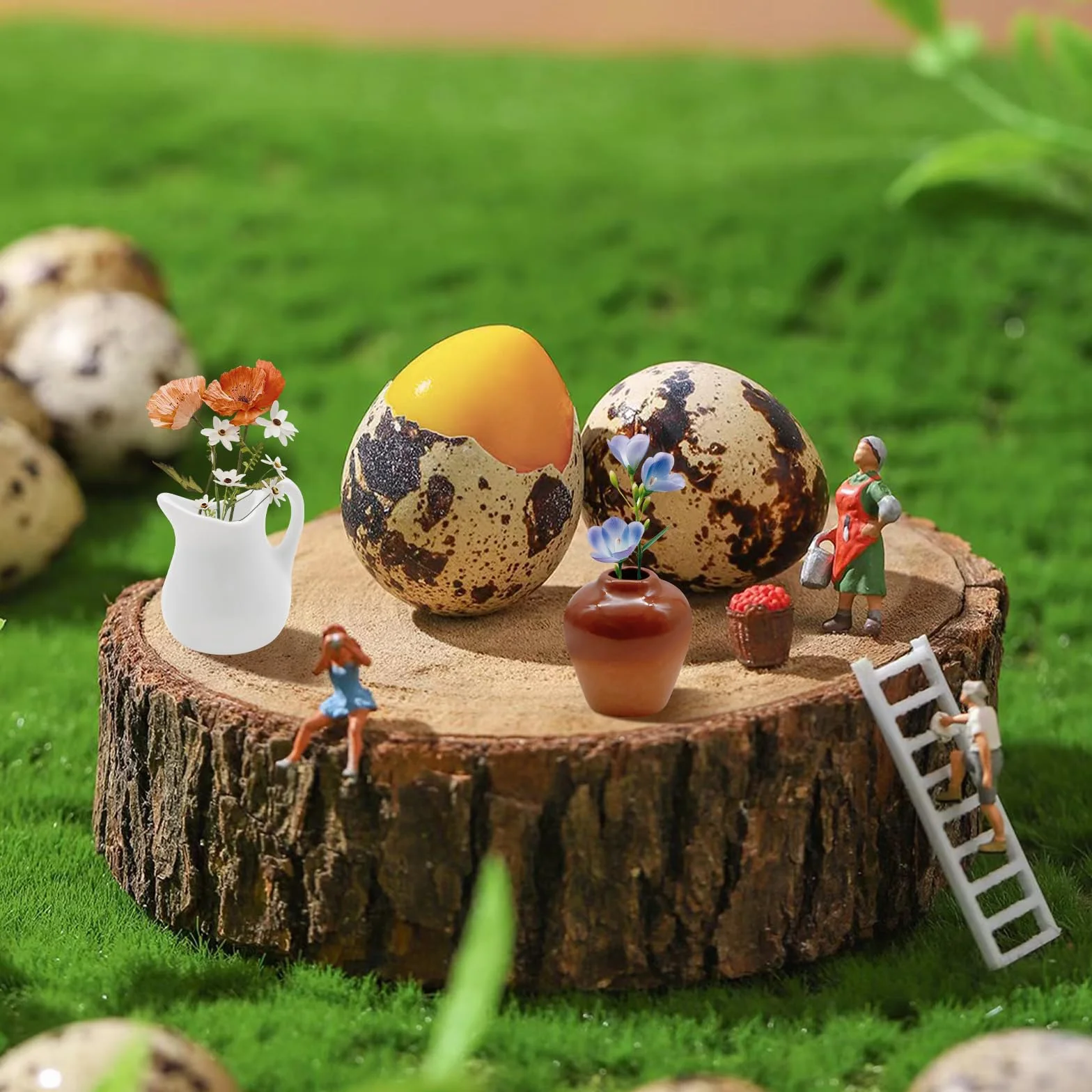 Ceramiczne mini wazony magnetyczne na lodówkę 5 sztuk