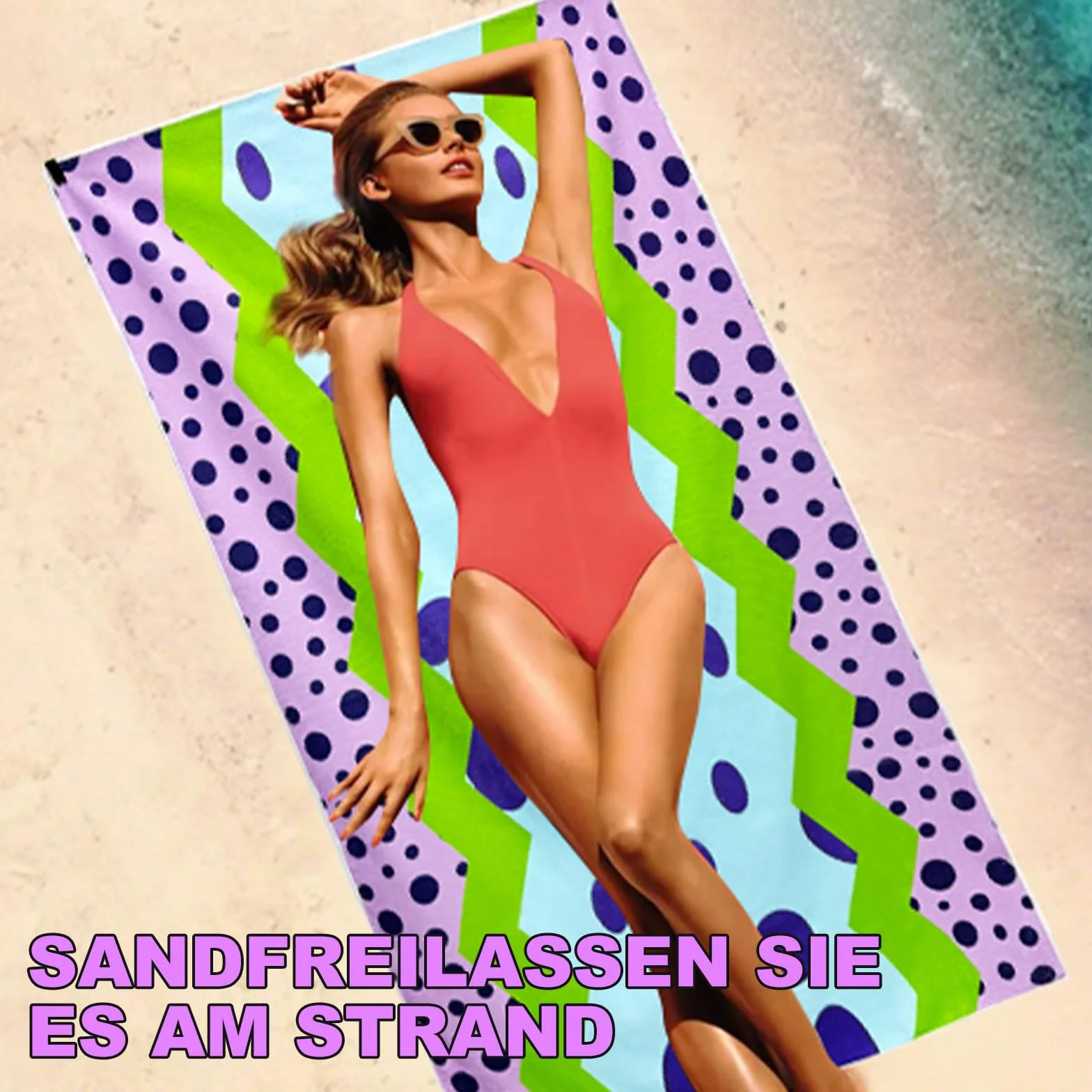 Ręcznik plażowy z mikrofibry 150 x 75 cm dla dzieci spersonalizowany szybkoschnący