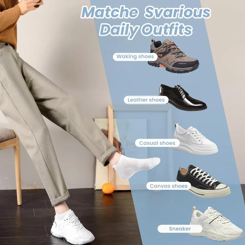 flintronic 10 sztuk skarpet treningowych, bawełniane, do tenisa, sportu, biegania, joggingu, 10 szt
