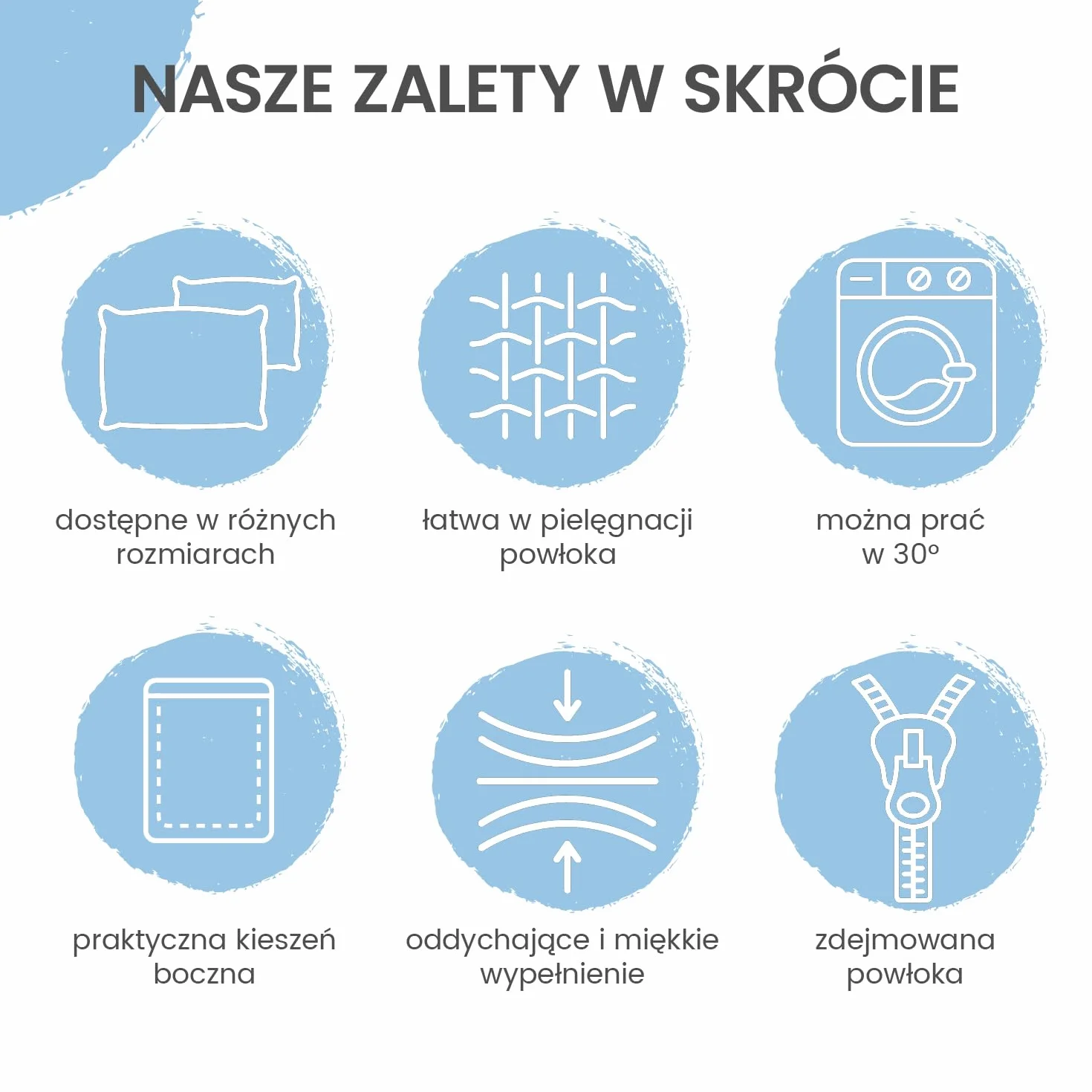 ELONEO Poduszka oparciowa 100 cm szeroka do łóżka i sofy