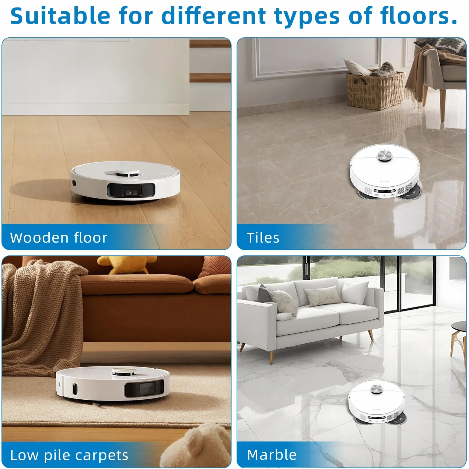 Zestaw Akcesoriów Zamiennych do Dreame L10 Prime/L10s Ultra/X20 Plus/L10s Pro Gen 2/X10+ Robot Vacuum Cleaner